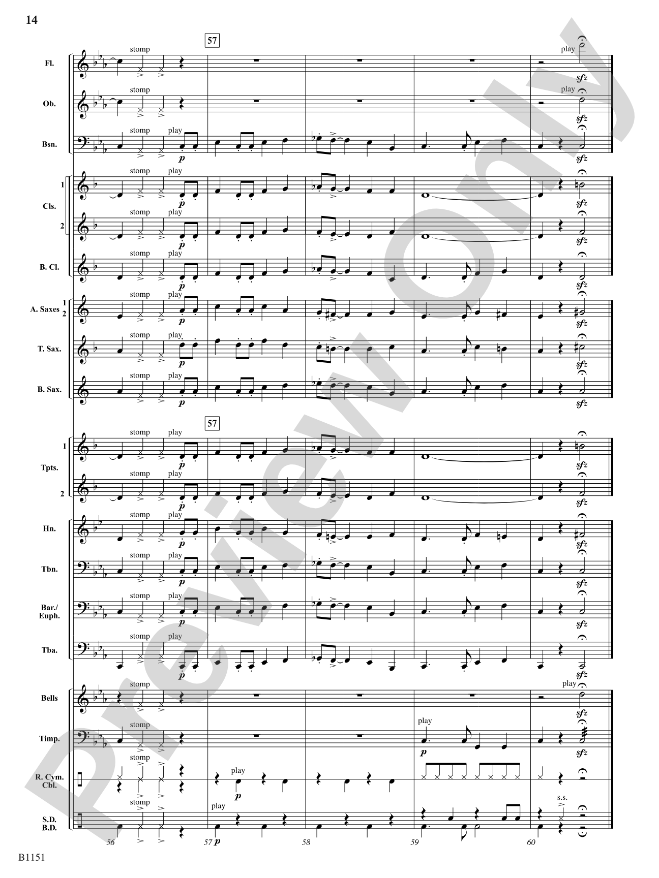 Stone Age Stomp: Concert Band Conductor Score & Parts