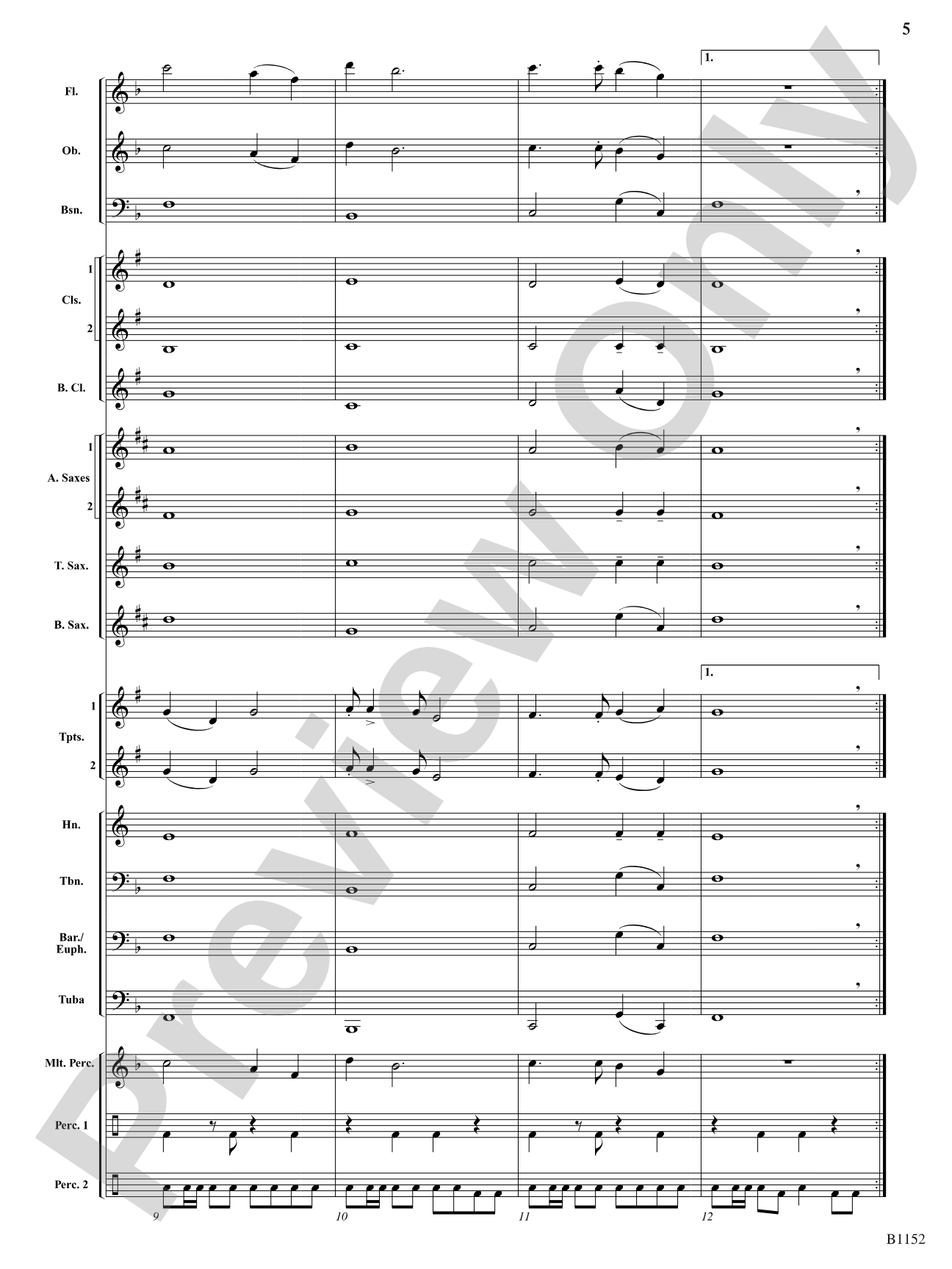 Calypso Carnival: Concert Band Conductor Score & Parts