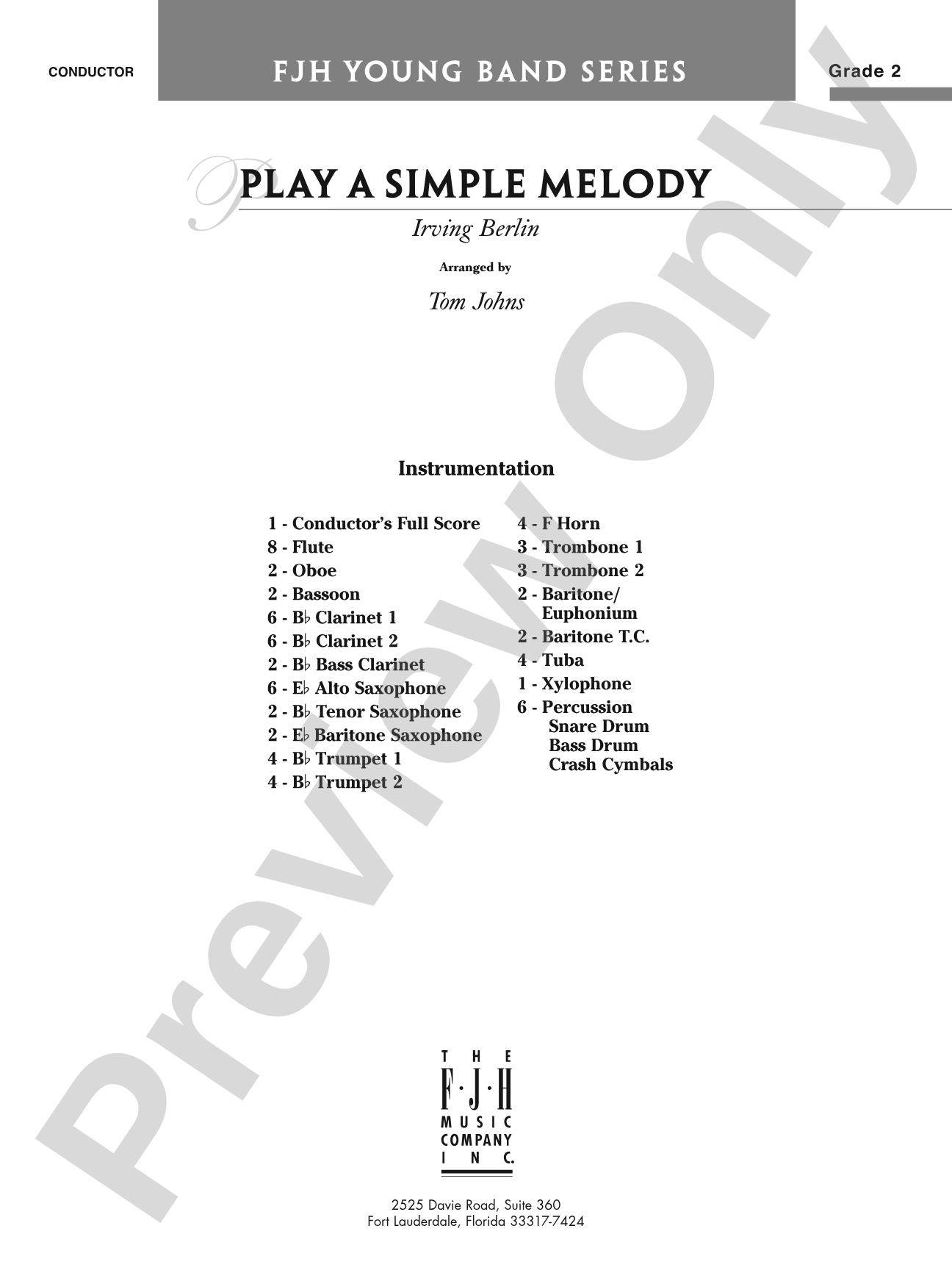 Play a Simple Melody: Score