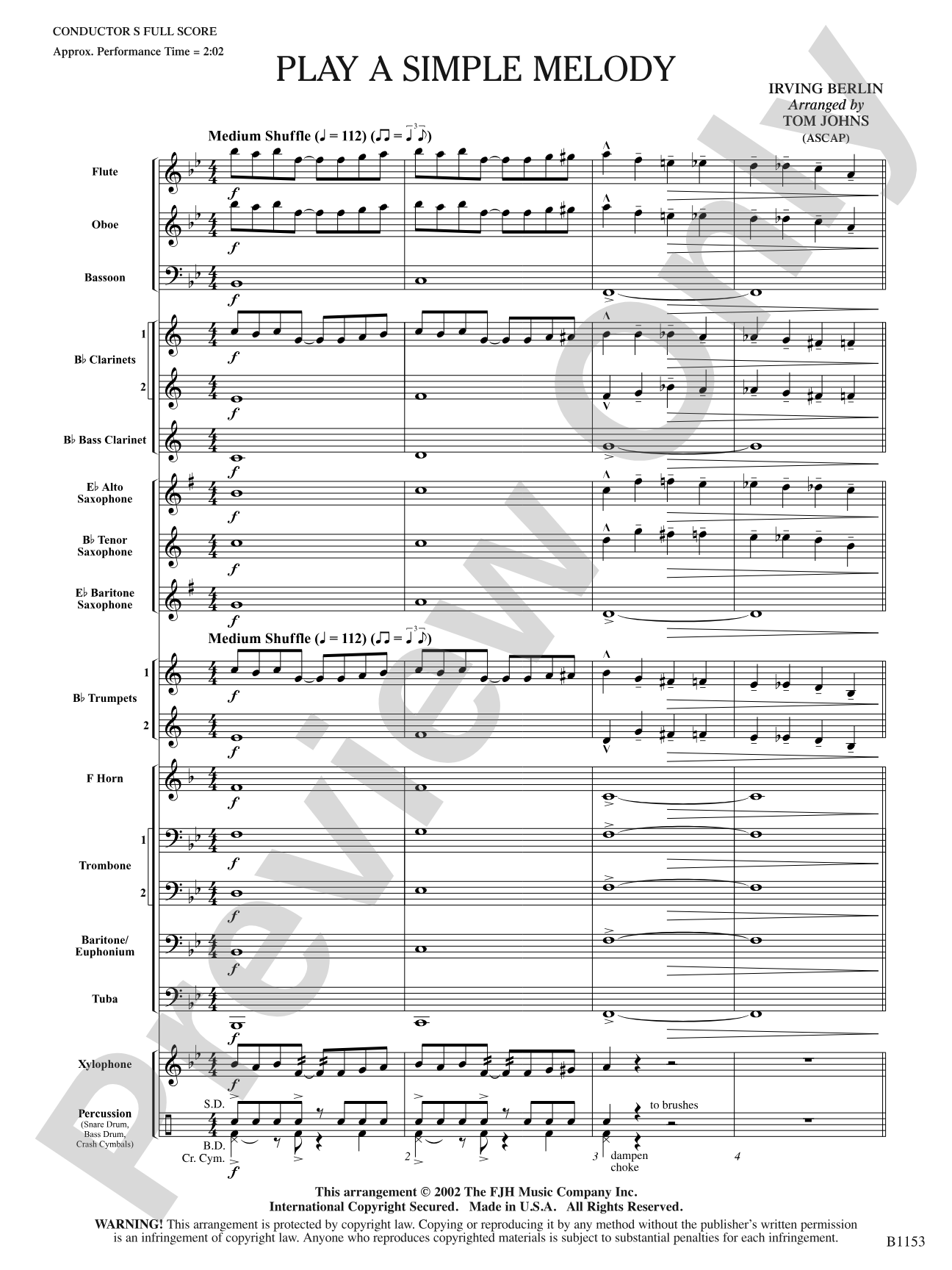 Play a Simple Melody: Score