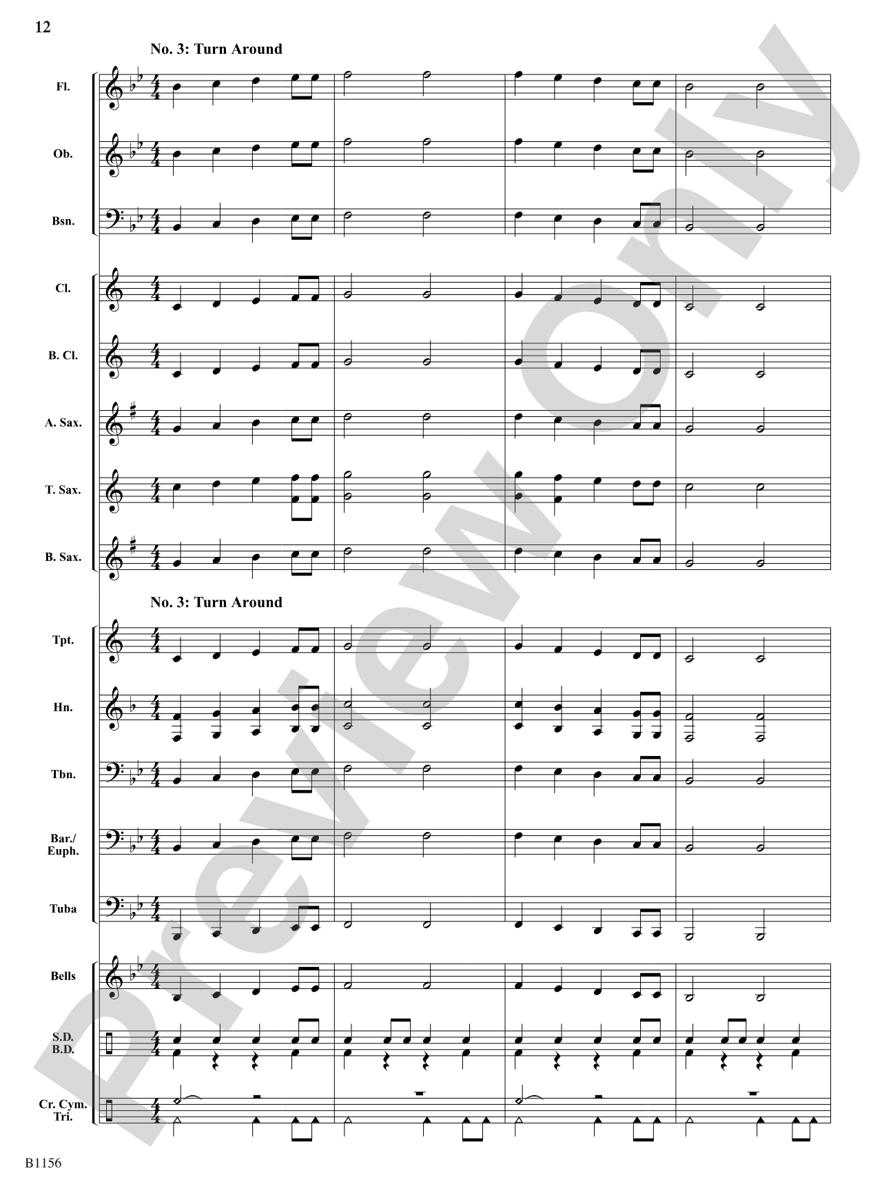 Miramar Fanfare: Concert Band Conductor Score & Parts
