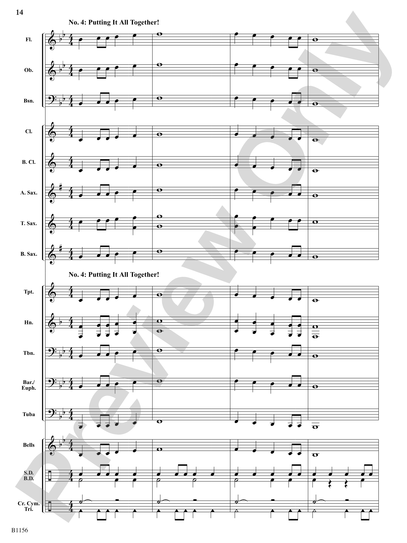 Miramar Fanfare: Concert Band Conductor Score & Parts