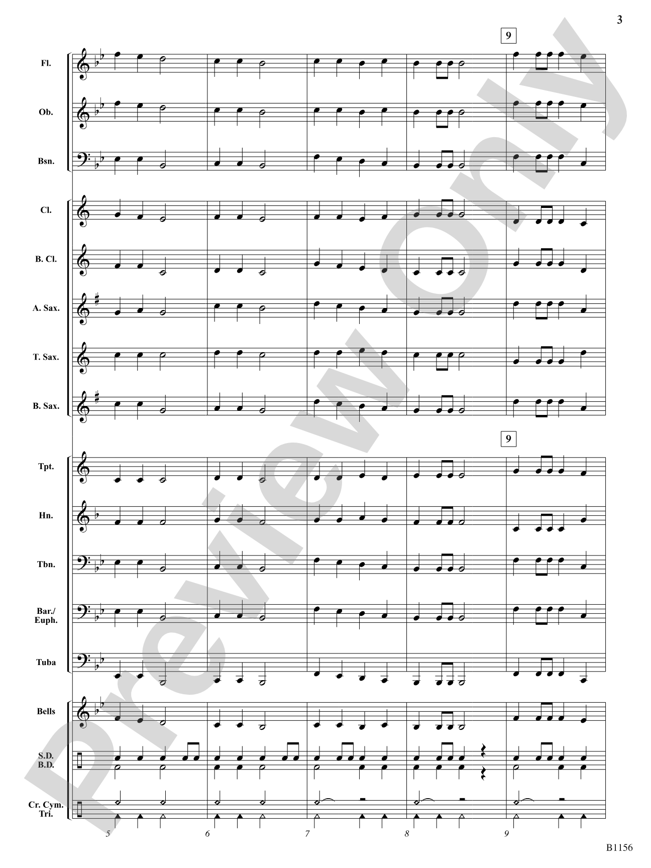 Miramar Fanfare: Concert Band Conductor Score & Parts