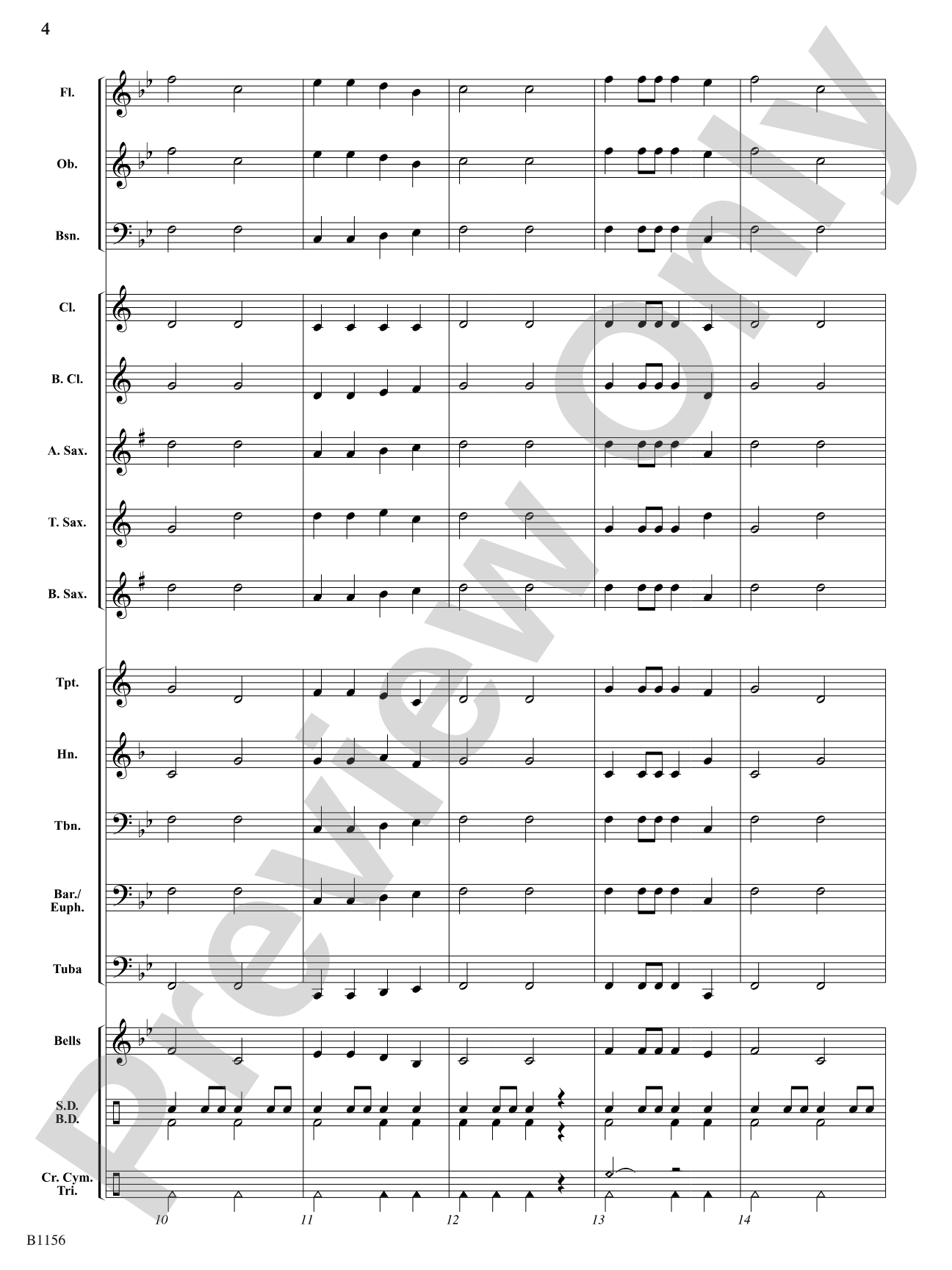 Miramar Fanfare: Concert Band Conductor Score & Parts