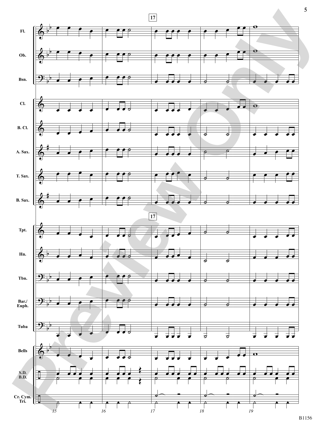 Miramar Fanfare: Concert Band Conductor Score & Parts