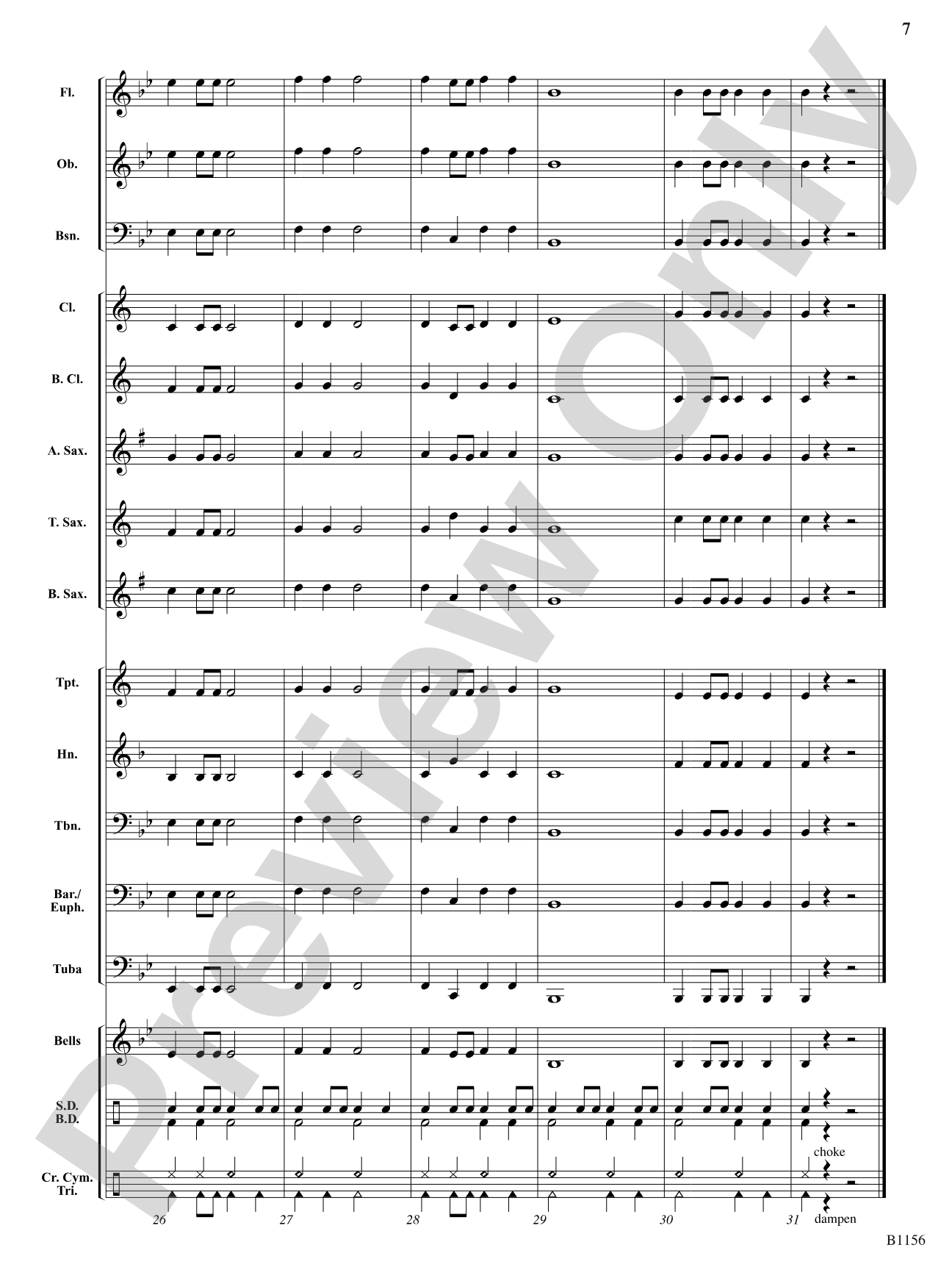 Miramar Fanfare: Concert Band Conductor Score & Parts