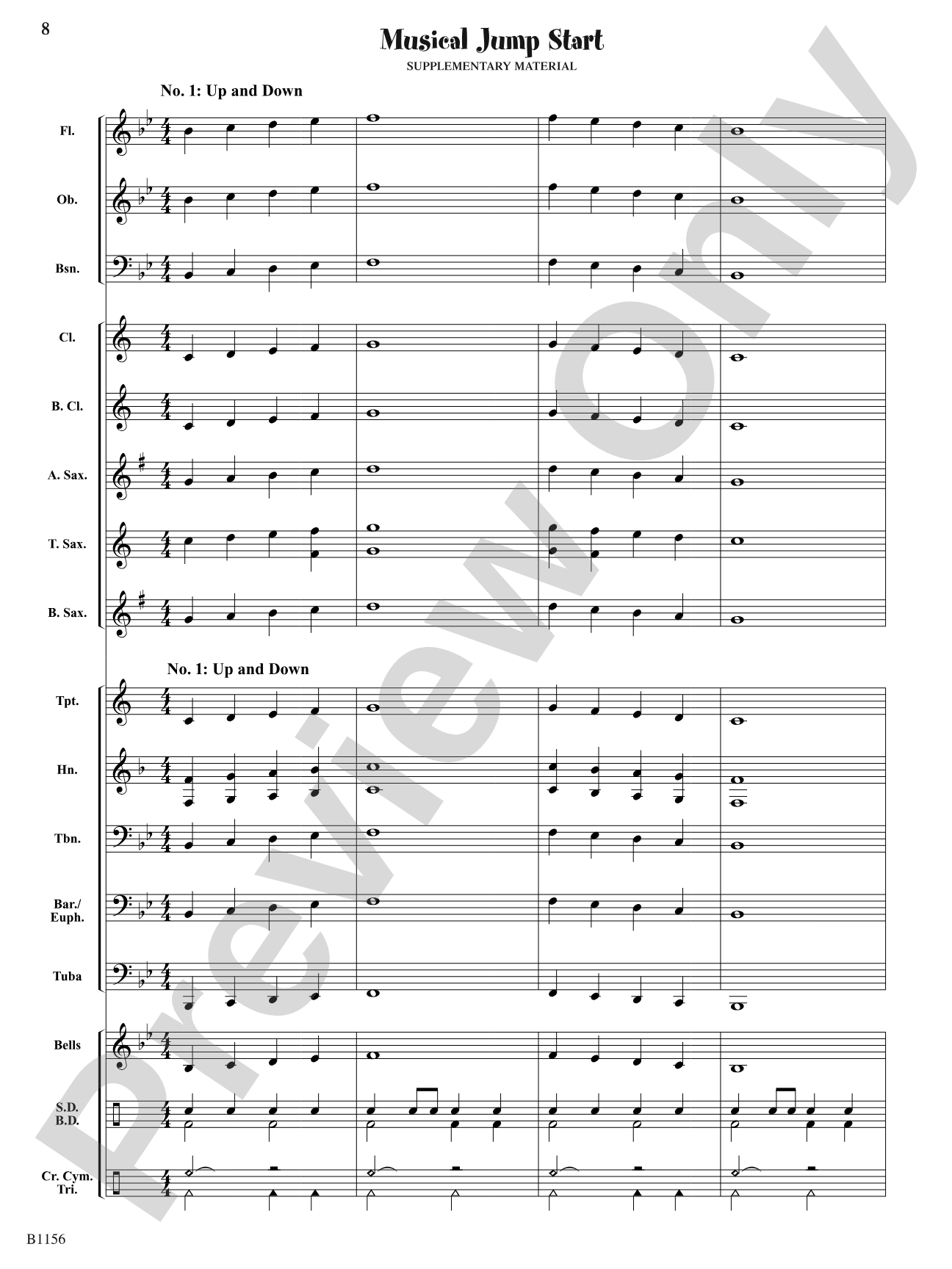 Miramar Fanfare: Concert Band Conductor Score & Parts