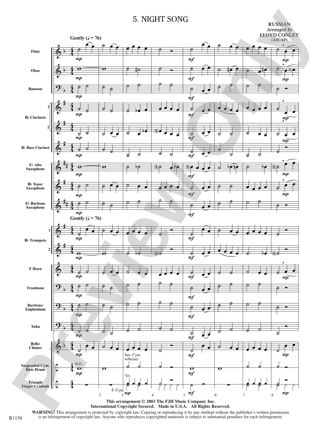 Six Tone Builders, Set 2: Concert Band Conductor Score & Parts