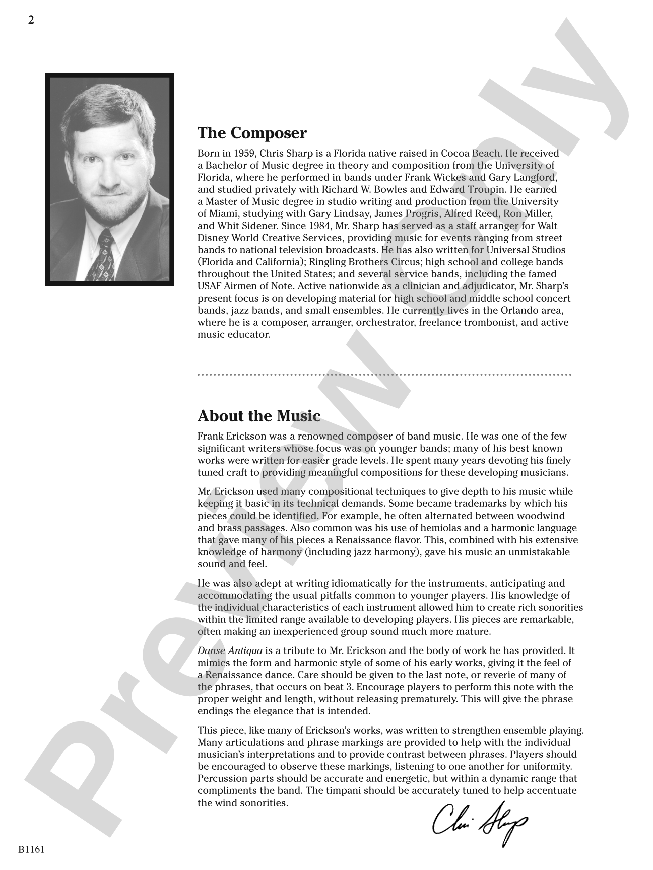Danse Antiqua: Concert Band Conductor Score & Parts