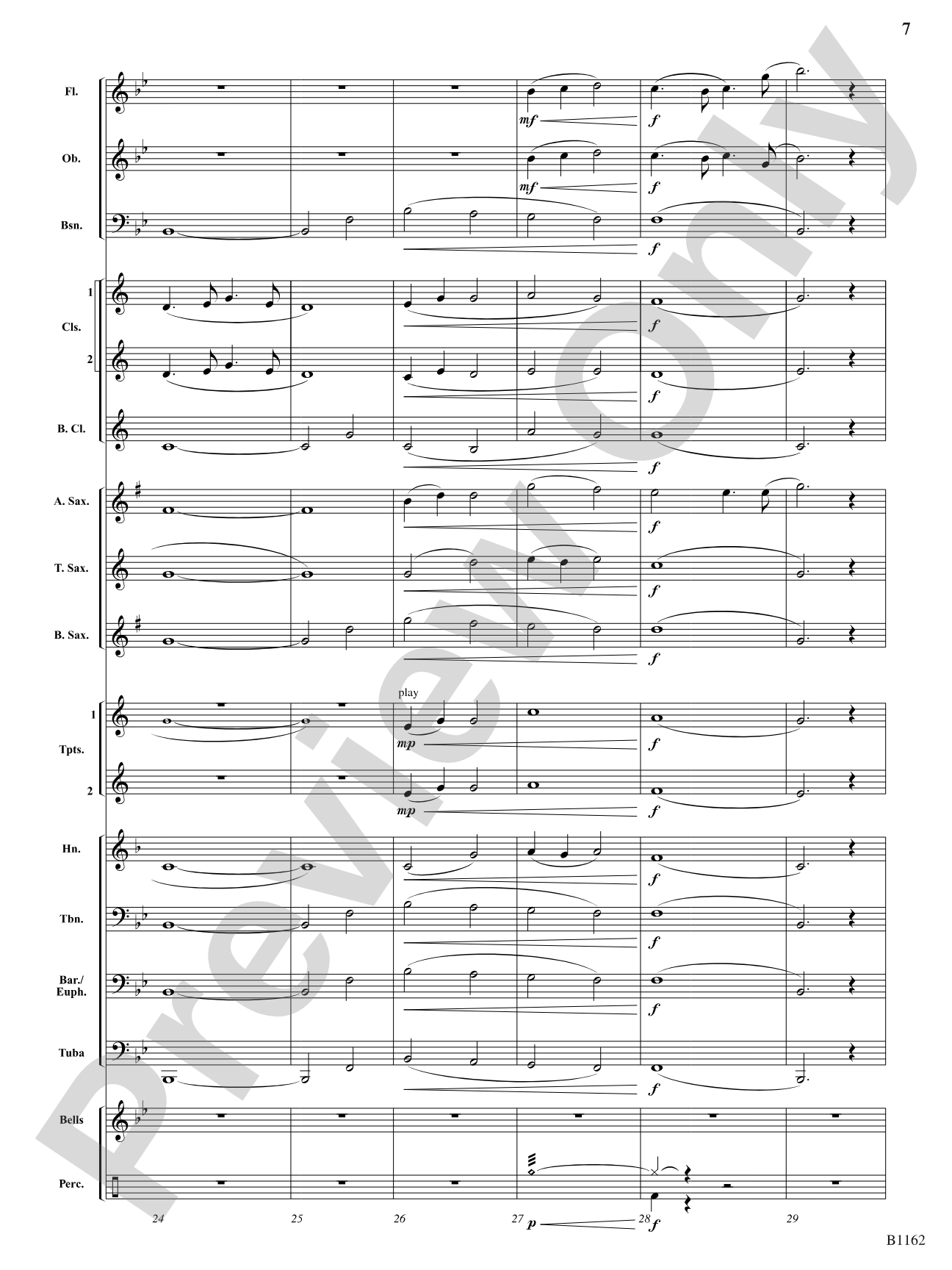 Largo from Symphony No. 9: Concert Band Conductor Score & Parts