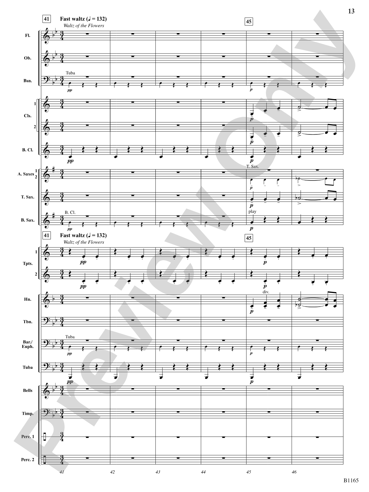 The Nutcracker Suite (Selections from): Concert Band Conductor Score & Parts