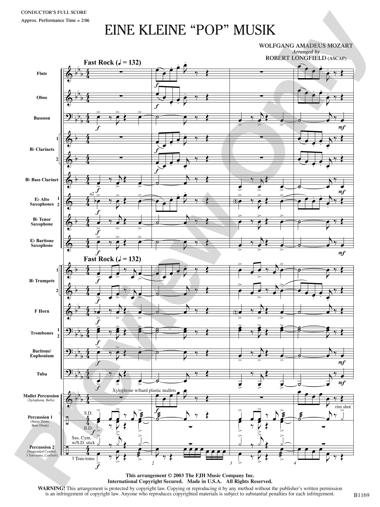 Eine Kleine "Pop" Musik: Concert Band Conductor Score & Parts