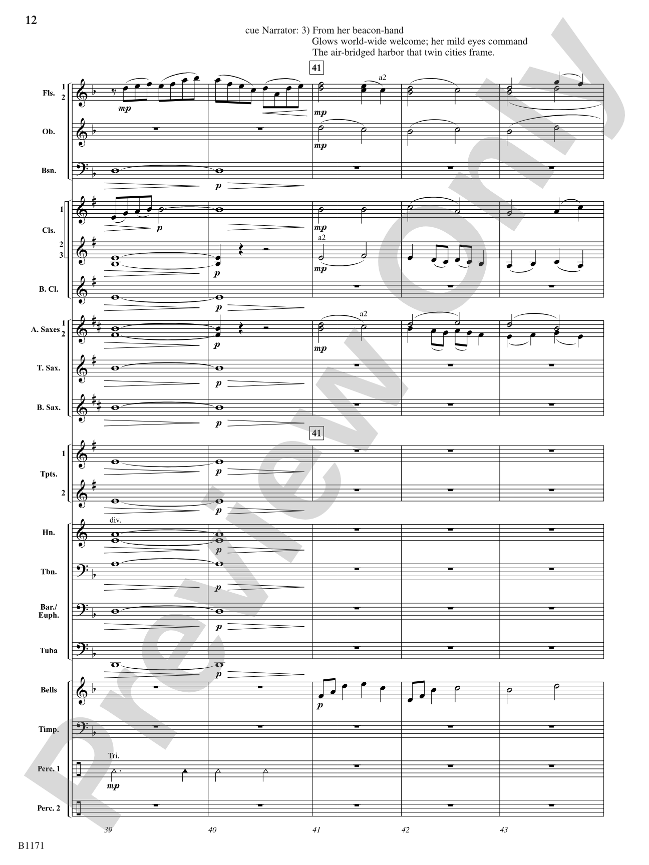 Miss Liberty's Promise (The New Colossus): Score