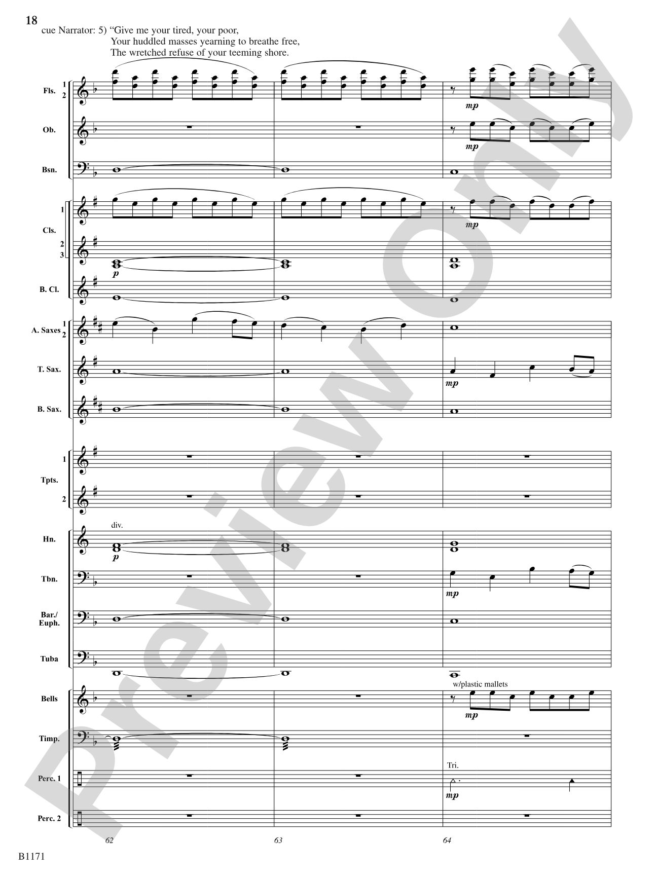 Miss Liberty's Promise (The New Colossus): Score