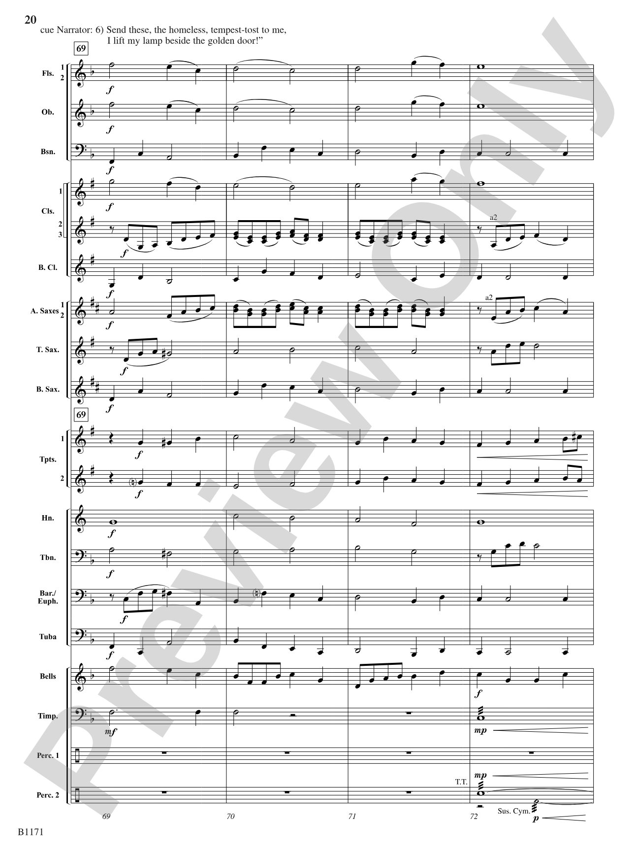 Miss Liberty's Promise (The New Colossus): Score