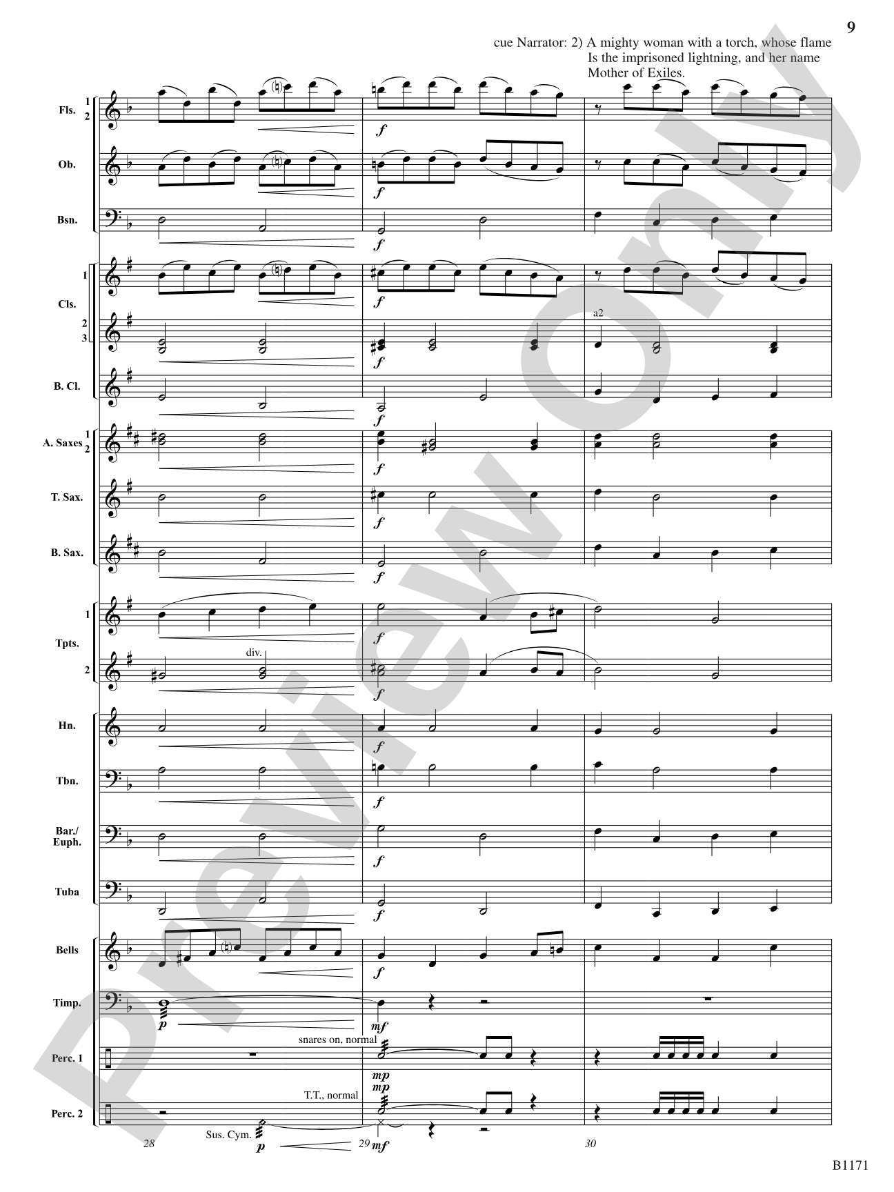 Miss Liberty's Promise (The New Colossus): Score