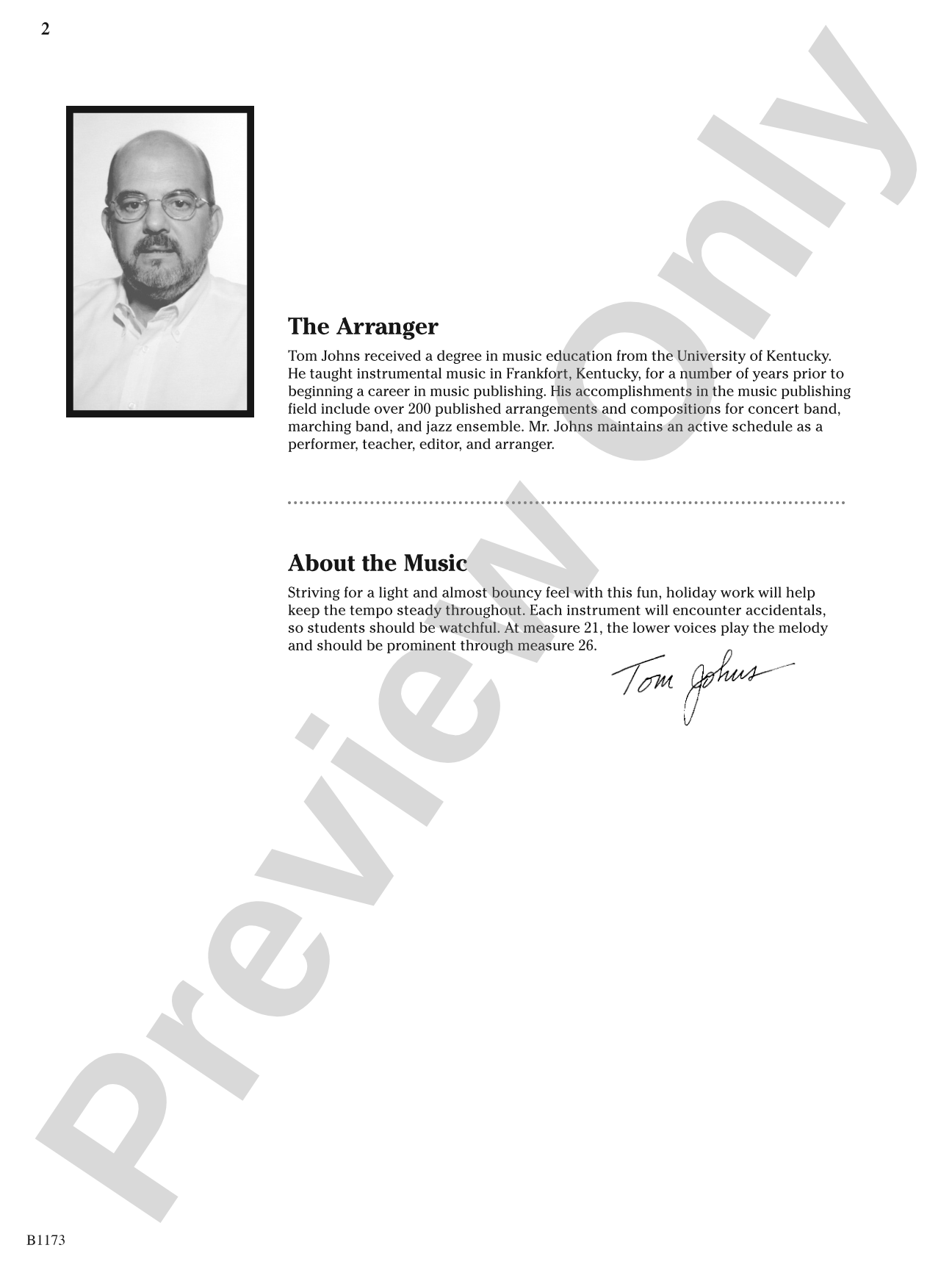 A Holly Jolly Christmas: Score: Concert Band