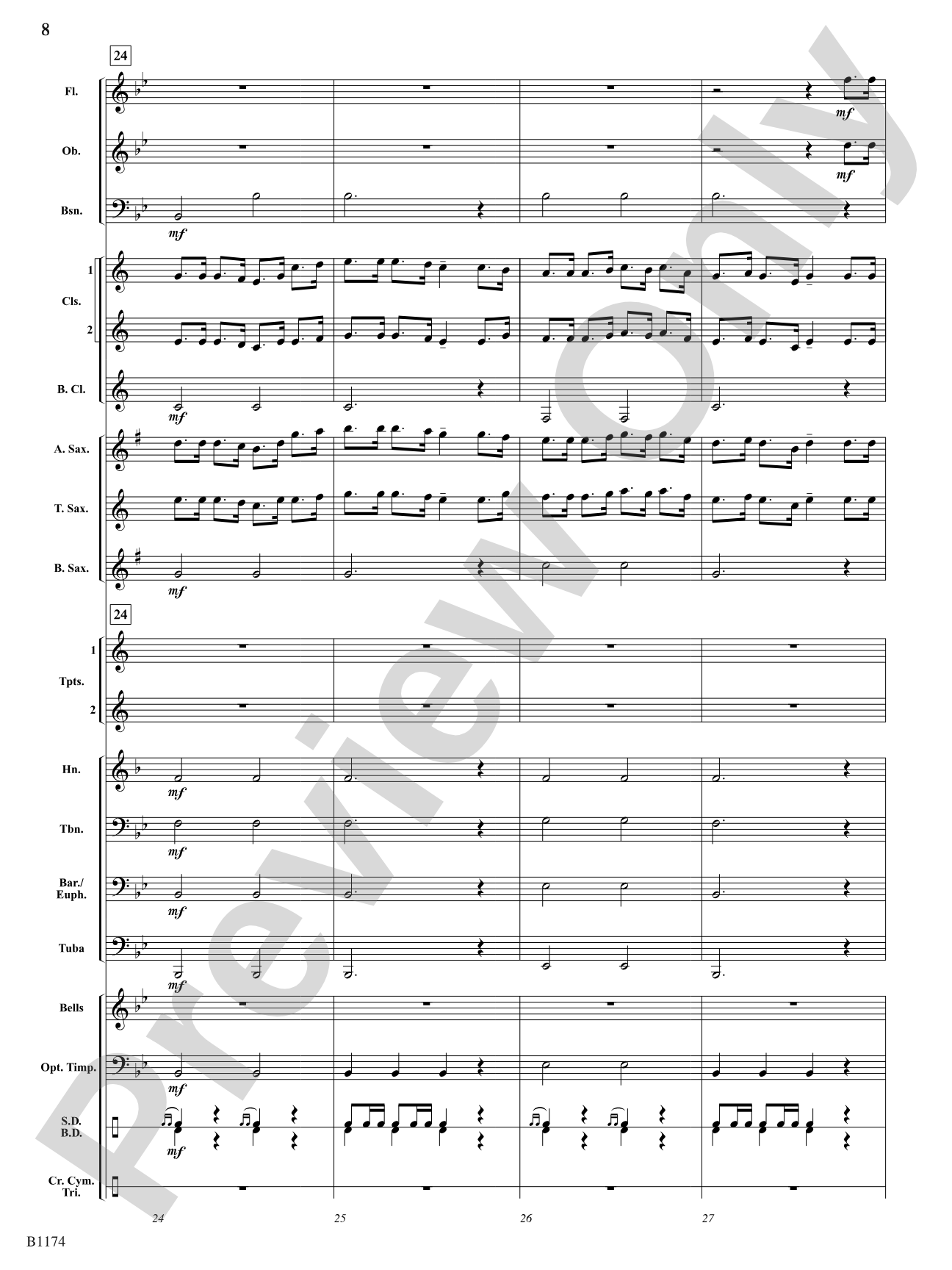 Stand Tall America: Concert Band Conductor Score & Parts