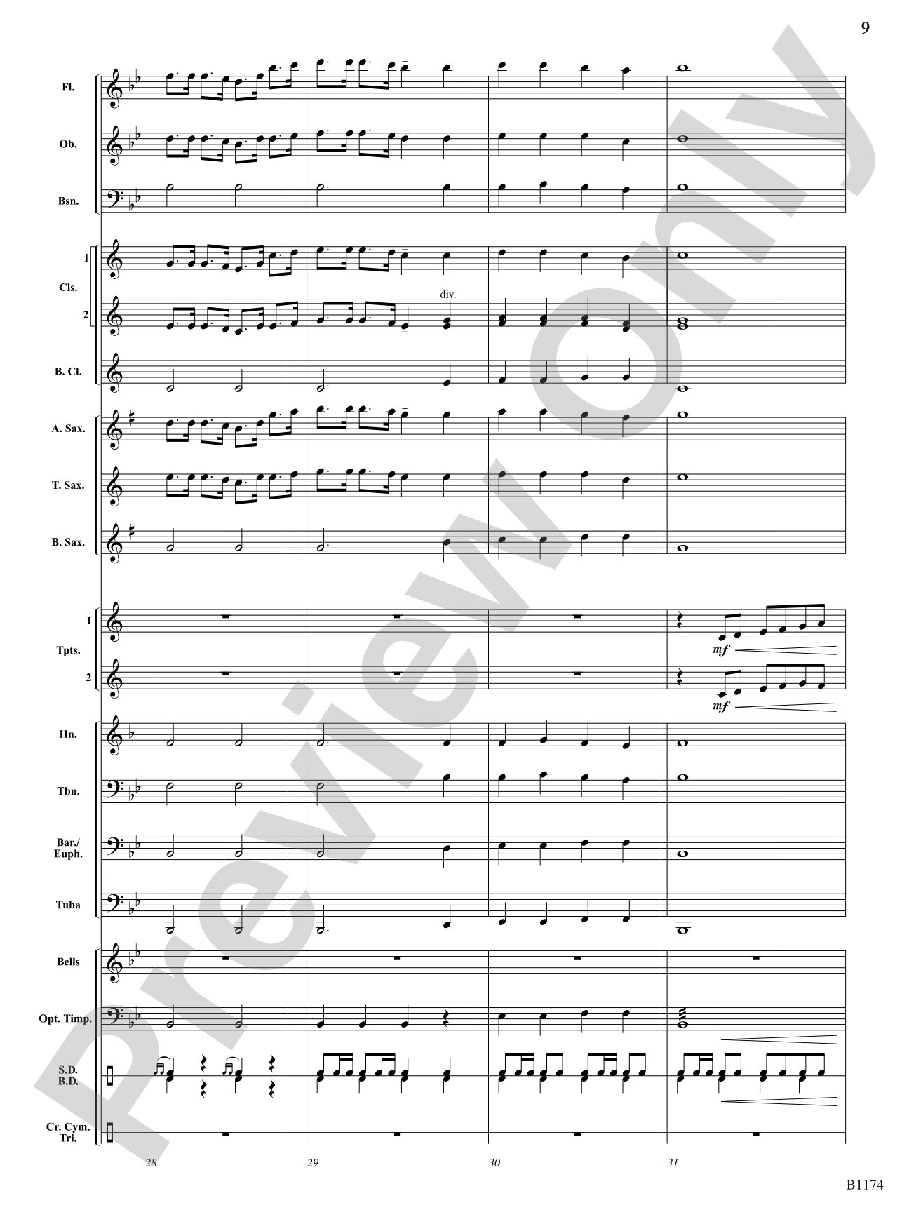Stand Tall America: Concert Band Conductor Score & Parts