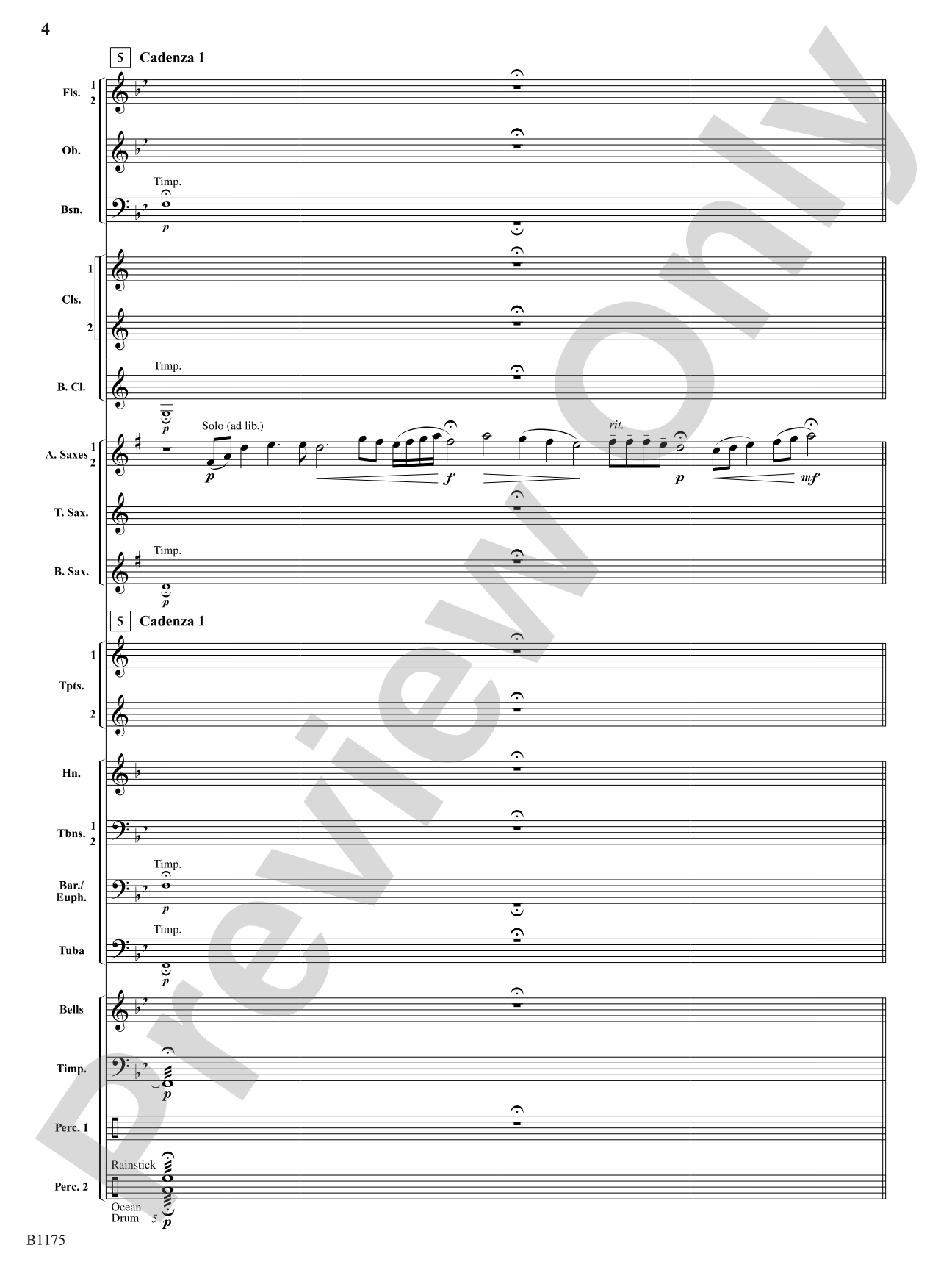Shadows in Time: Concert Band Conductor Score & Parts