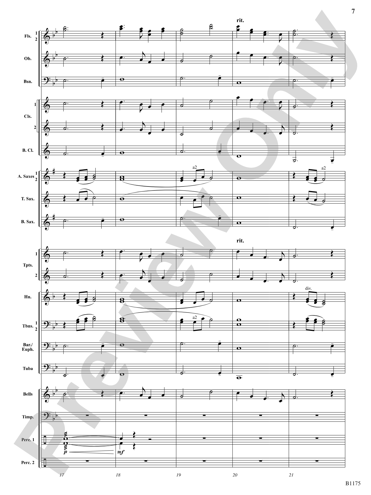 Shadows in Time: Concert Band Conductor Score & Parts