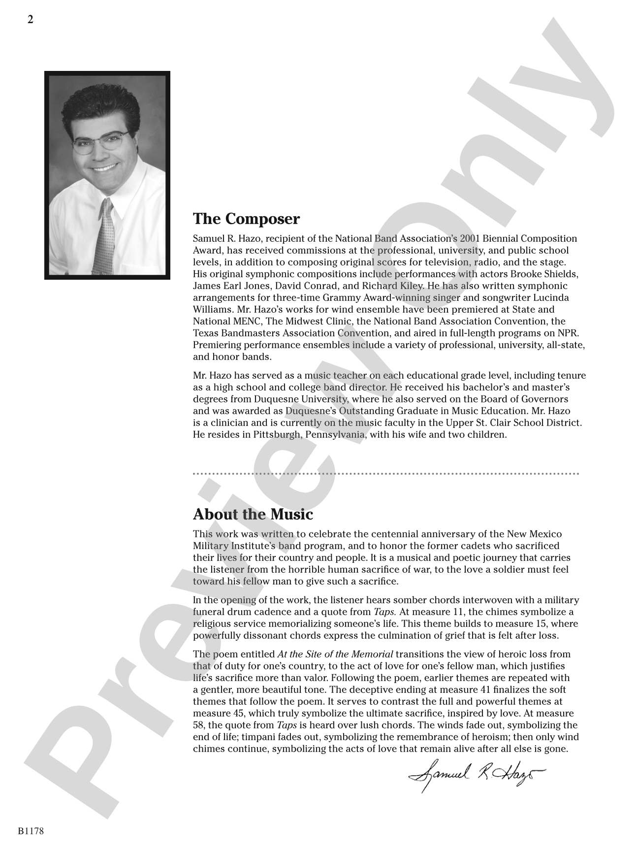 Each Time You Tell Their Story: Concert Band Conductor Score & Parts
