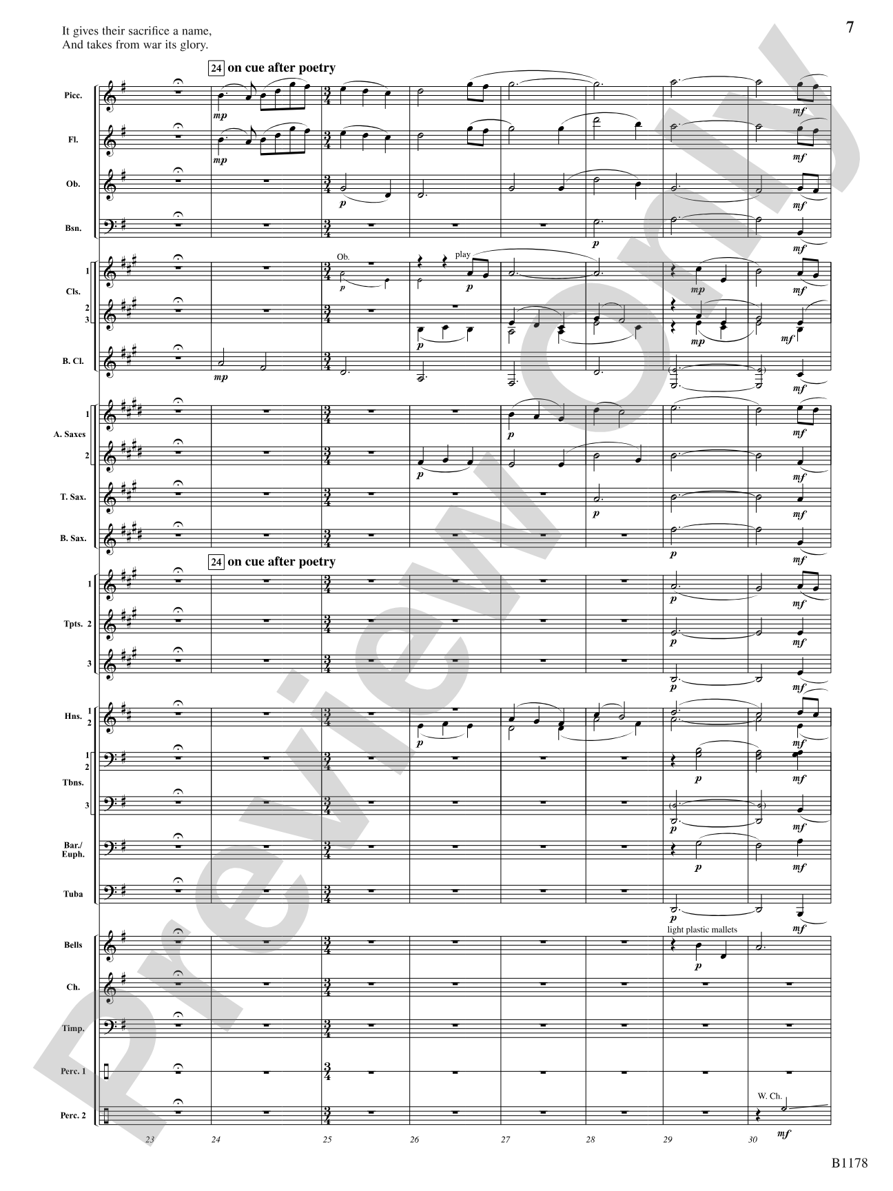 Each Time You Tell Their Story: Concert Band Conductor Score & Parts