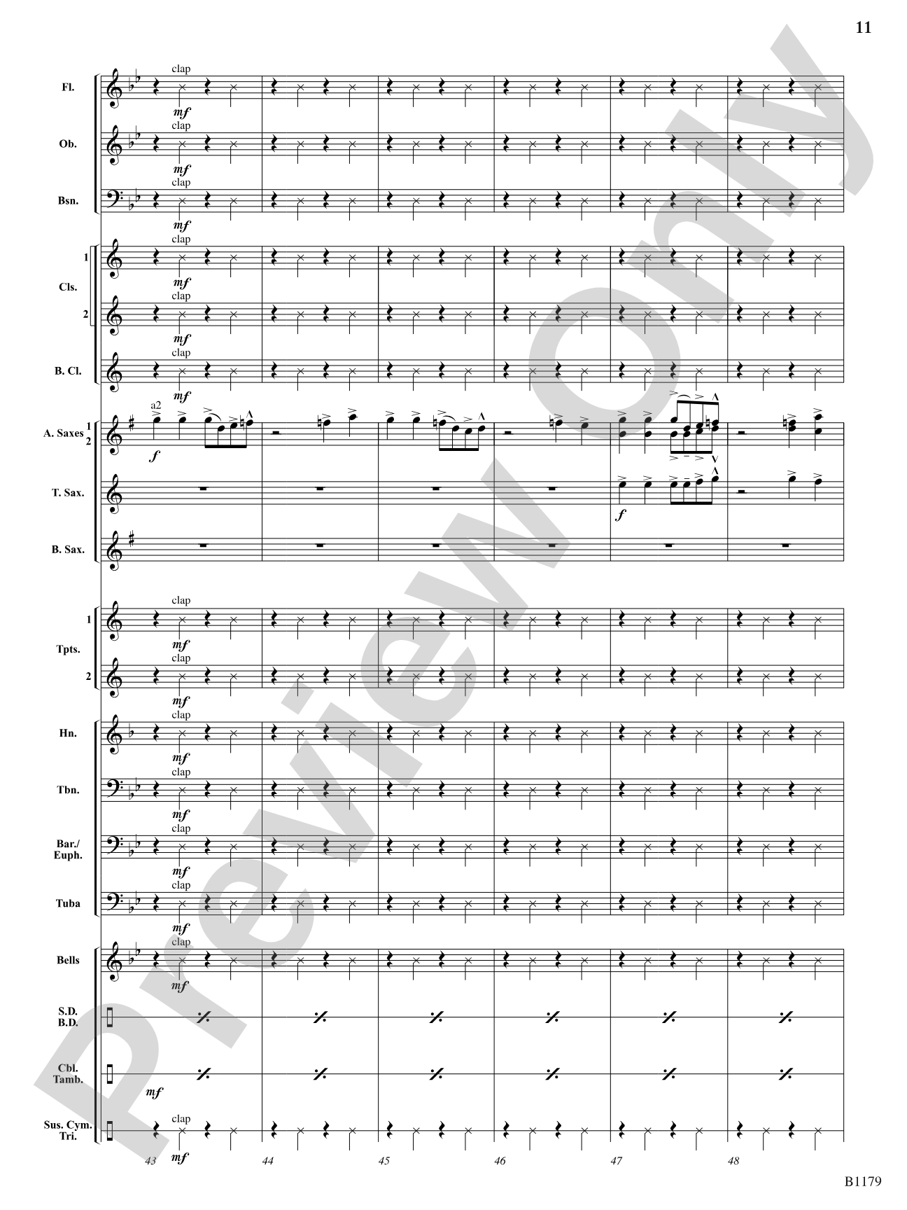 Saxcapade: Concert Band Conductor Score & Parts