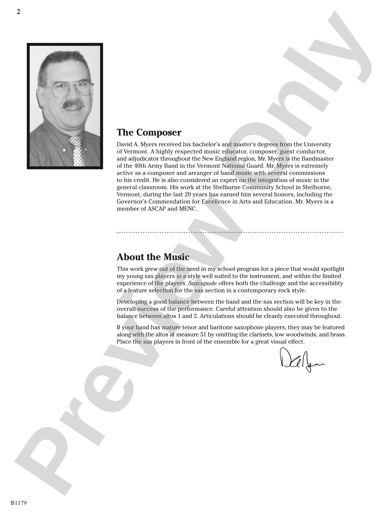 Saxcapade: Concert Band Conductor Score & Parts