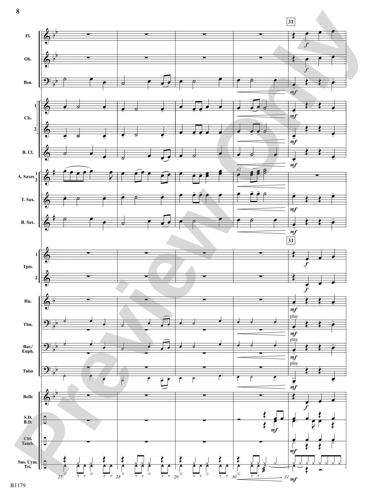 Saxcapade: Concert Band Conductor Score & Parts