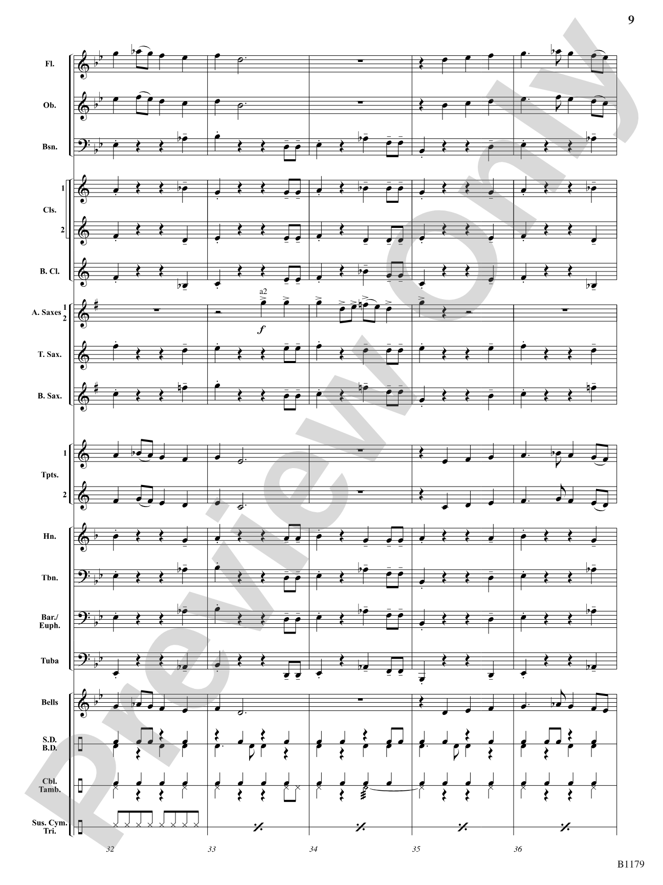Saxcapade: Concert Band Conductor Score & Parts