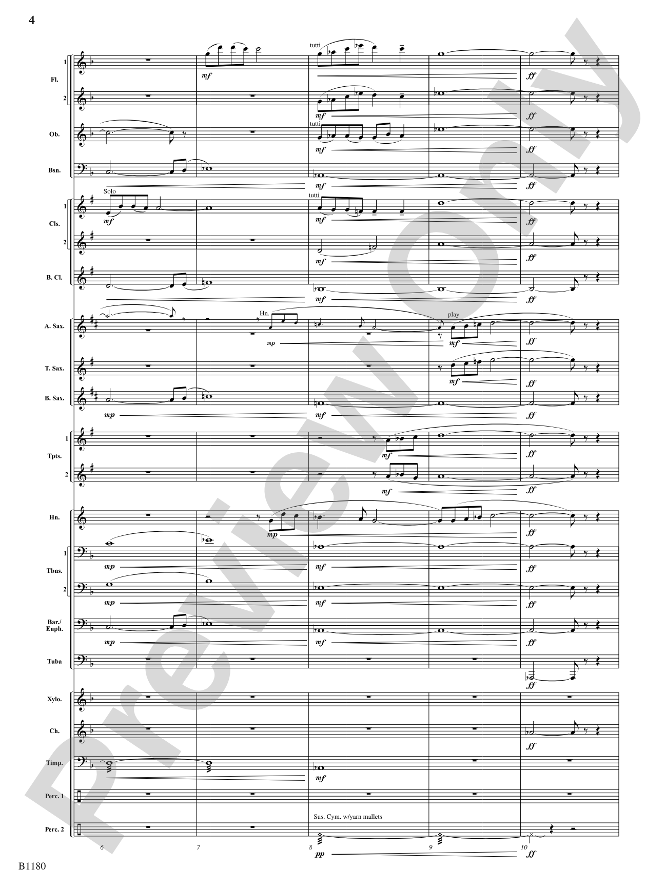 Ancient Visions: Concert Band Conductor Score & Parts