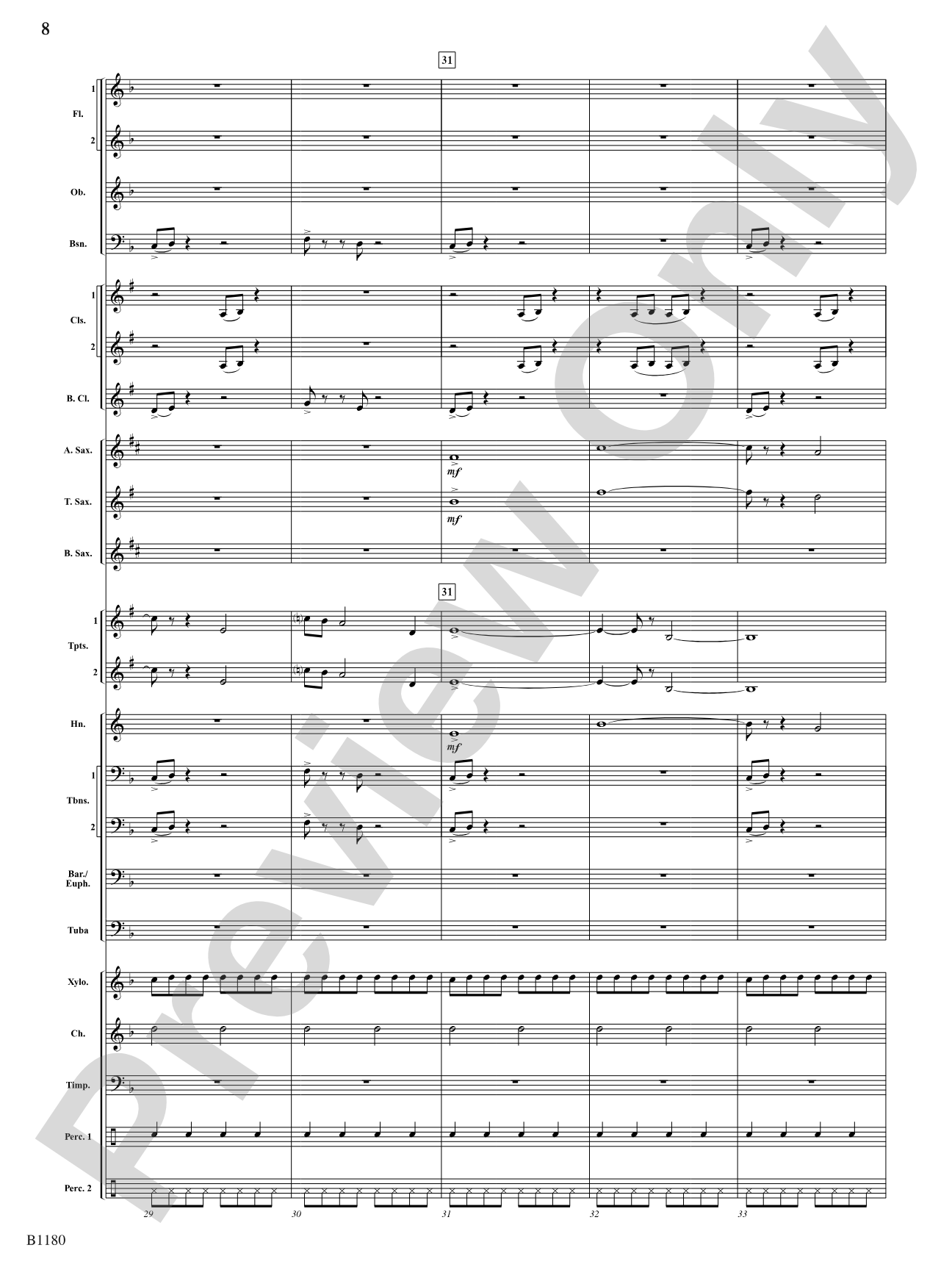 Ancient Visions: Concert Band Conductor Score & Parts
