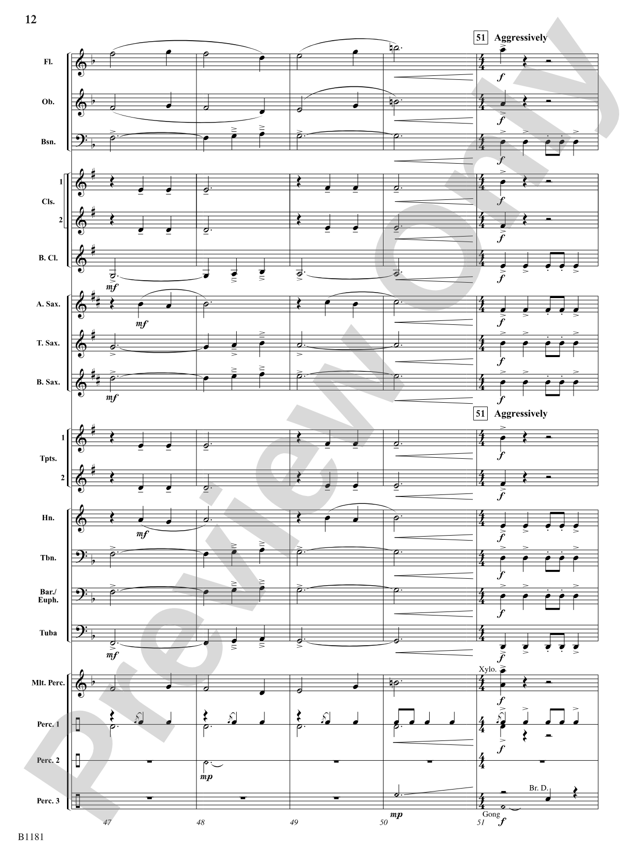 Galactic Conflict: Concert Band Conductor Score & Parts