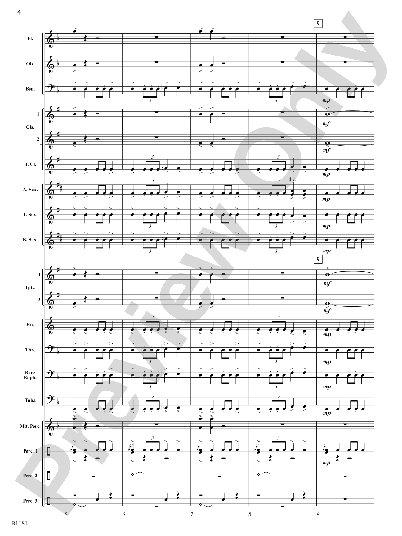 Galactic Conflict: Concert Band Conductor Score & Parts