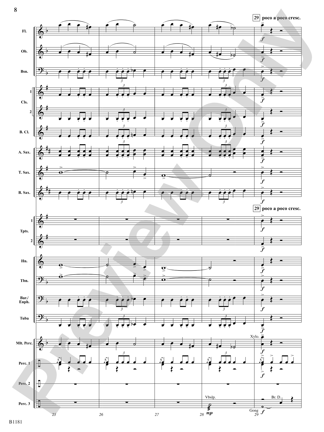 Galactic Conflict: Concert Band Conductor Score & Parts