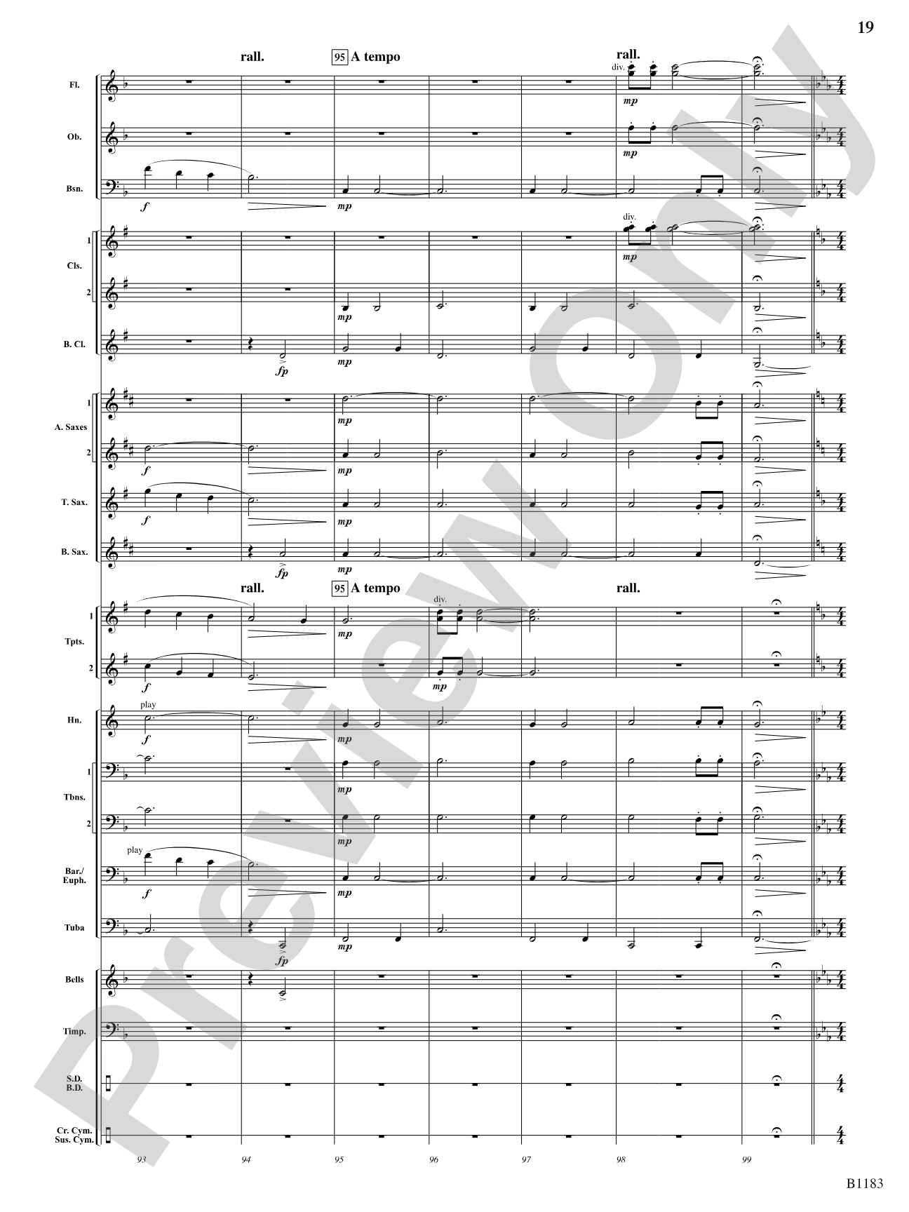 Blaze of Glory: Concert Band Conductor Score & Parts