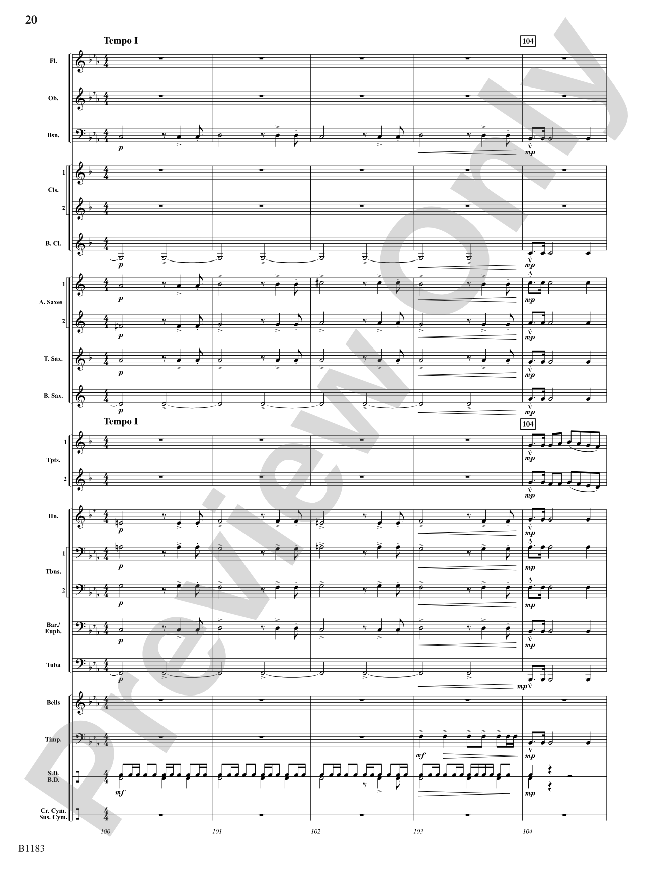 Blaze of Glory: Concert Band Conductor Score & Parts