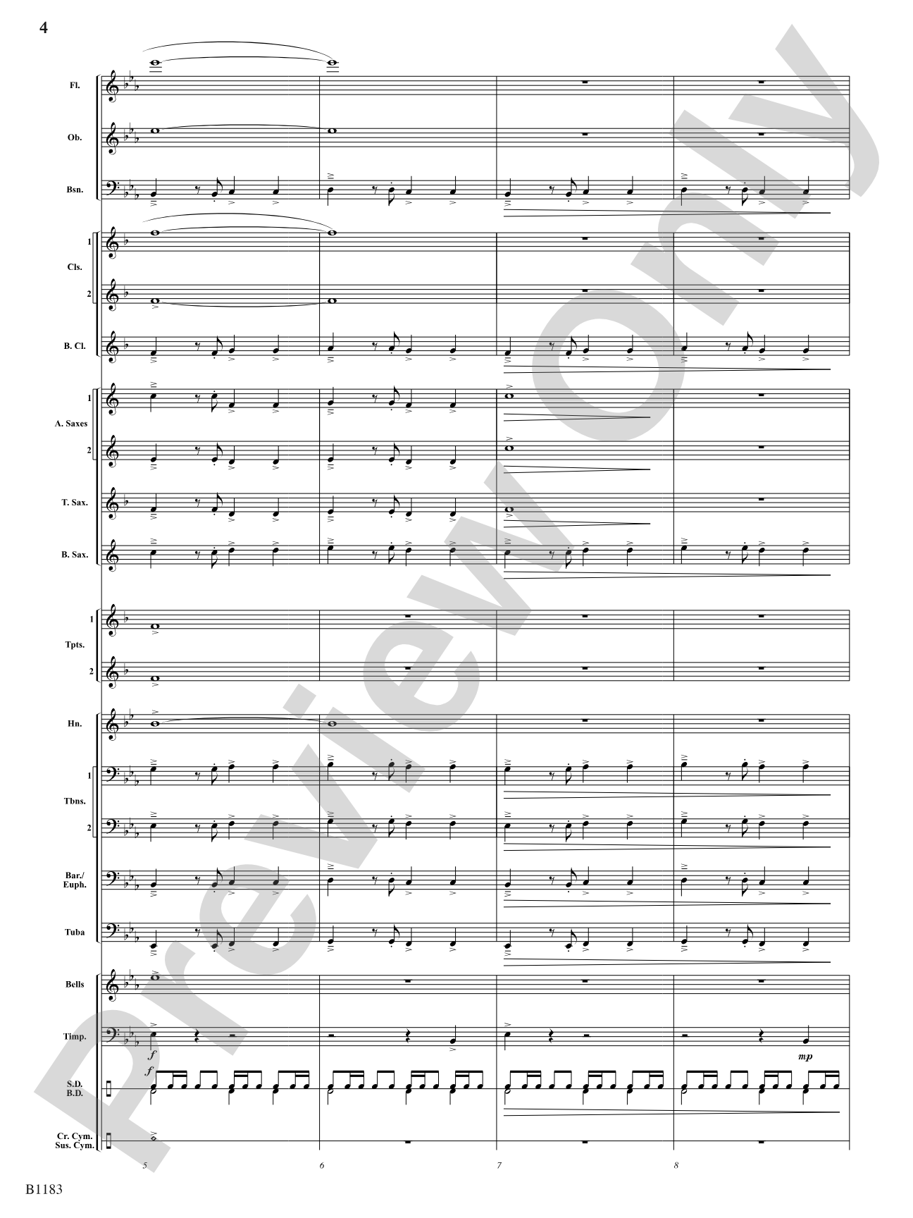Blaze of Glory: Concert Band Conductor Score & Parts