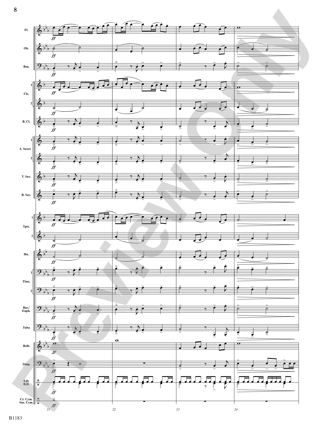 Blaze of Glory: Concert Band Conductor Score & Parts