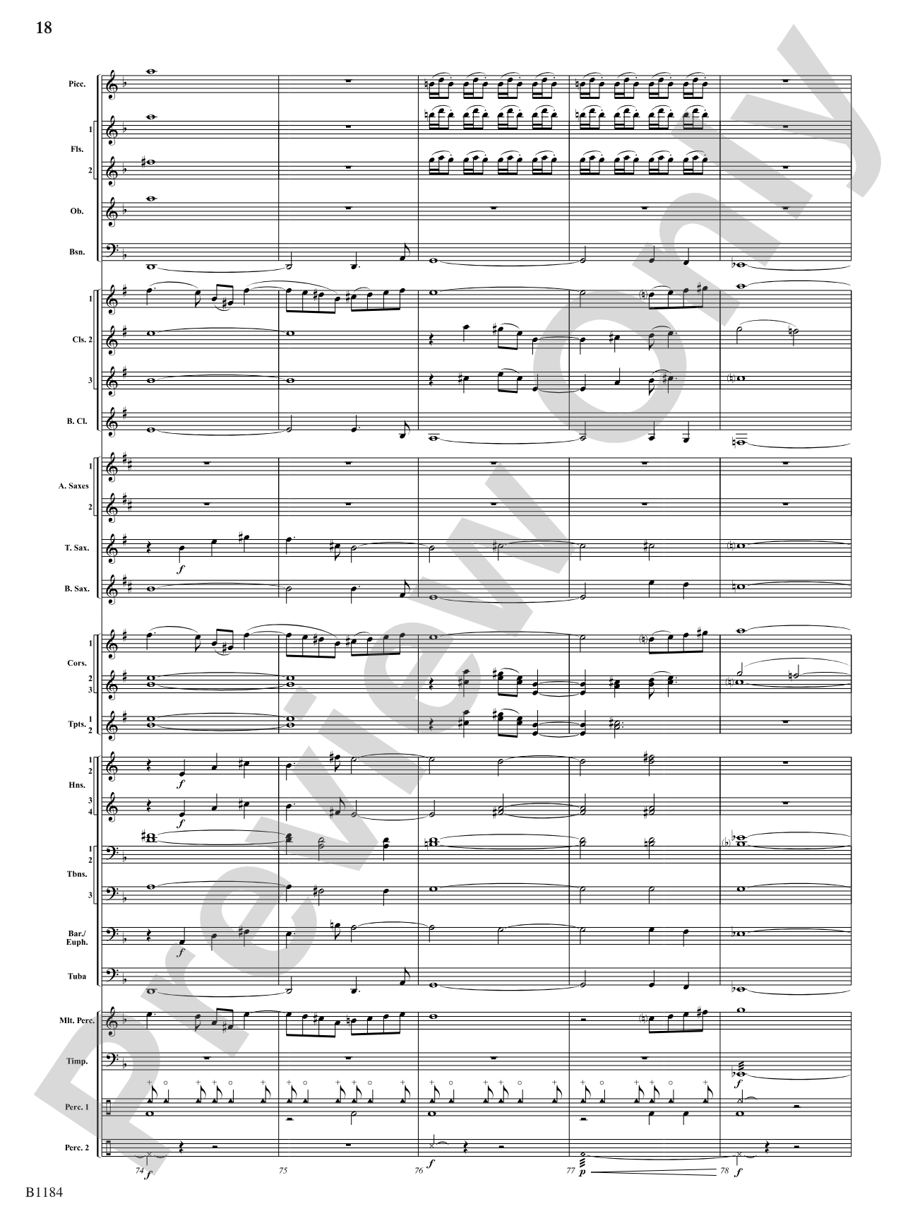 The Awakening: Concert Band Conductor Score & Parts