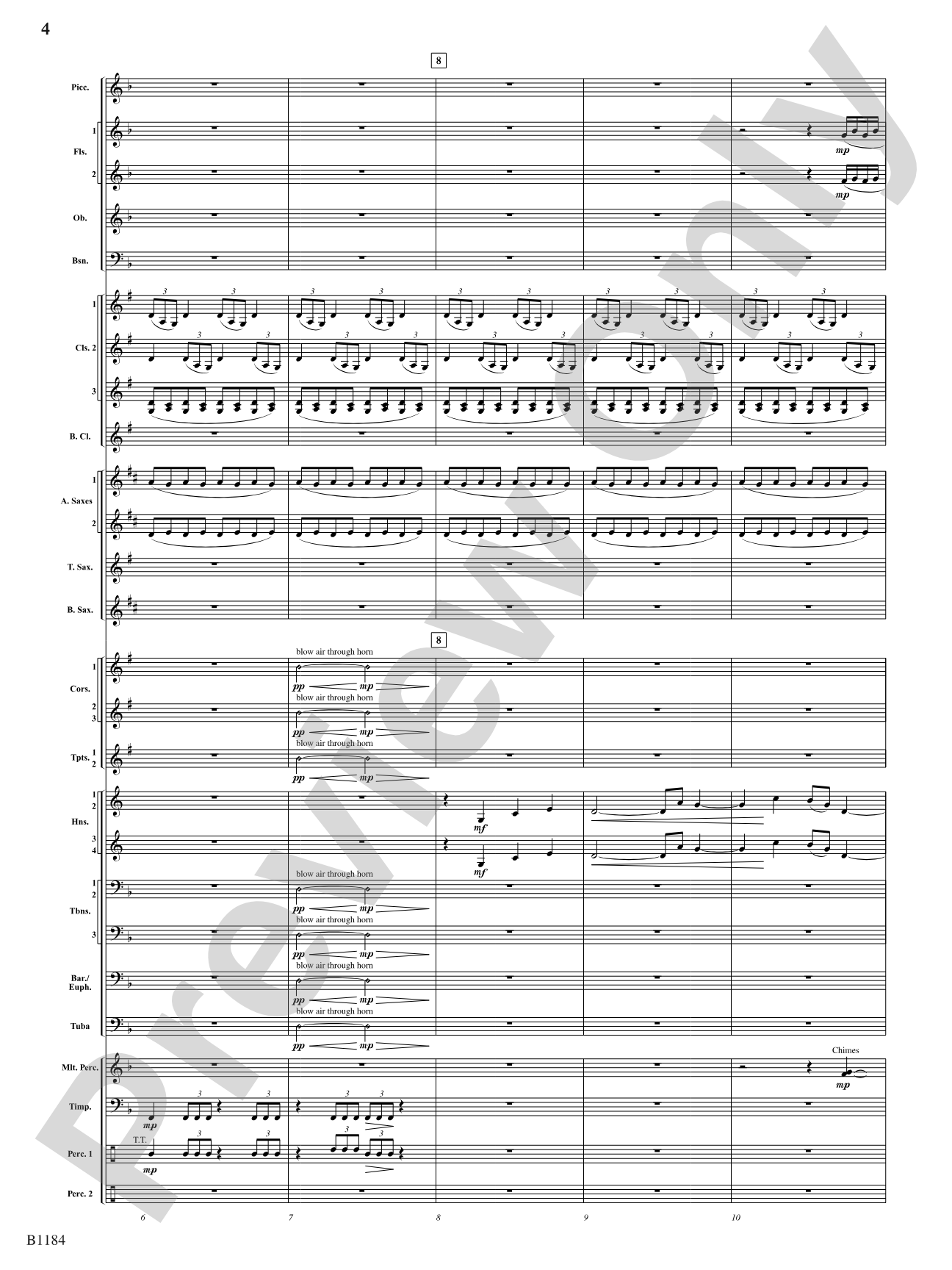 The Awakening: Concert Band Conductor Score & Parts