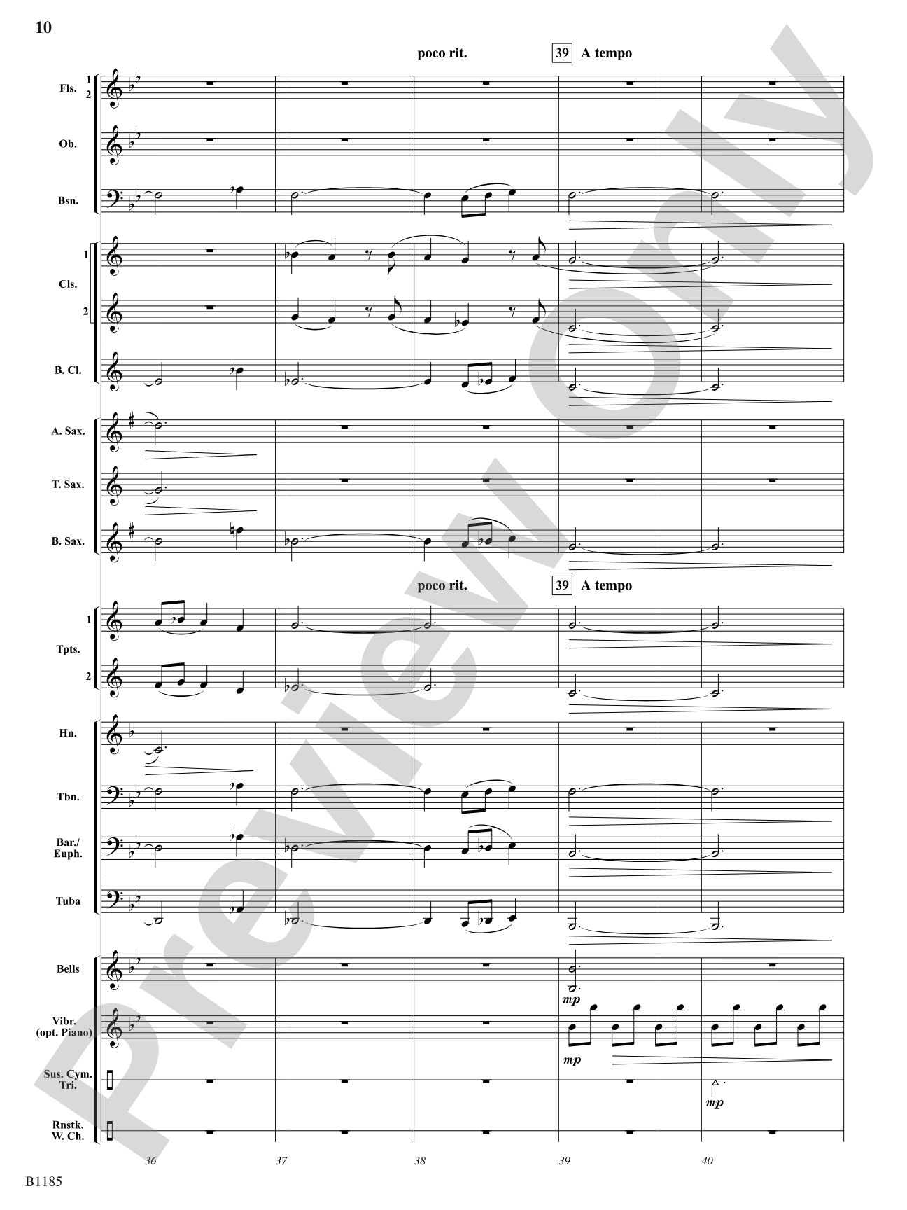 Whispering Winds: Concert Band Conductor Score & Parts
