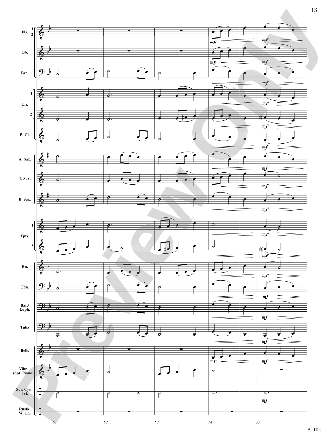 Whispering Winds: Concert Band Conductor Score & Parts