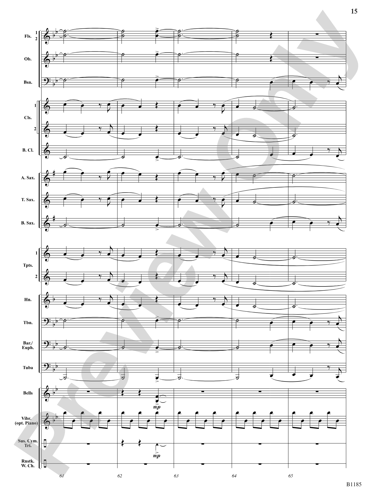 Whispering Winds: Concert Band Conductor Score & Parts