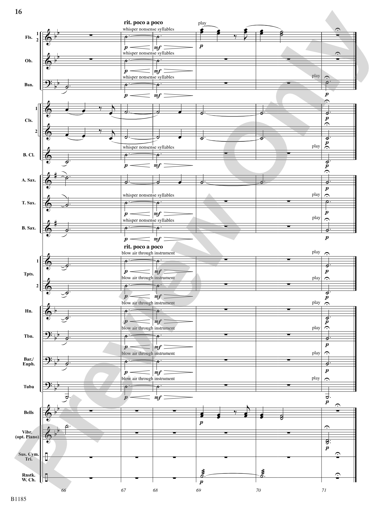 Whispering Winds: Concert Band Conductor Score & Parts