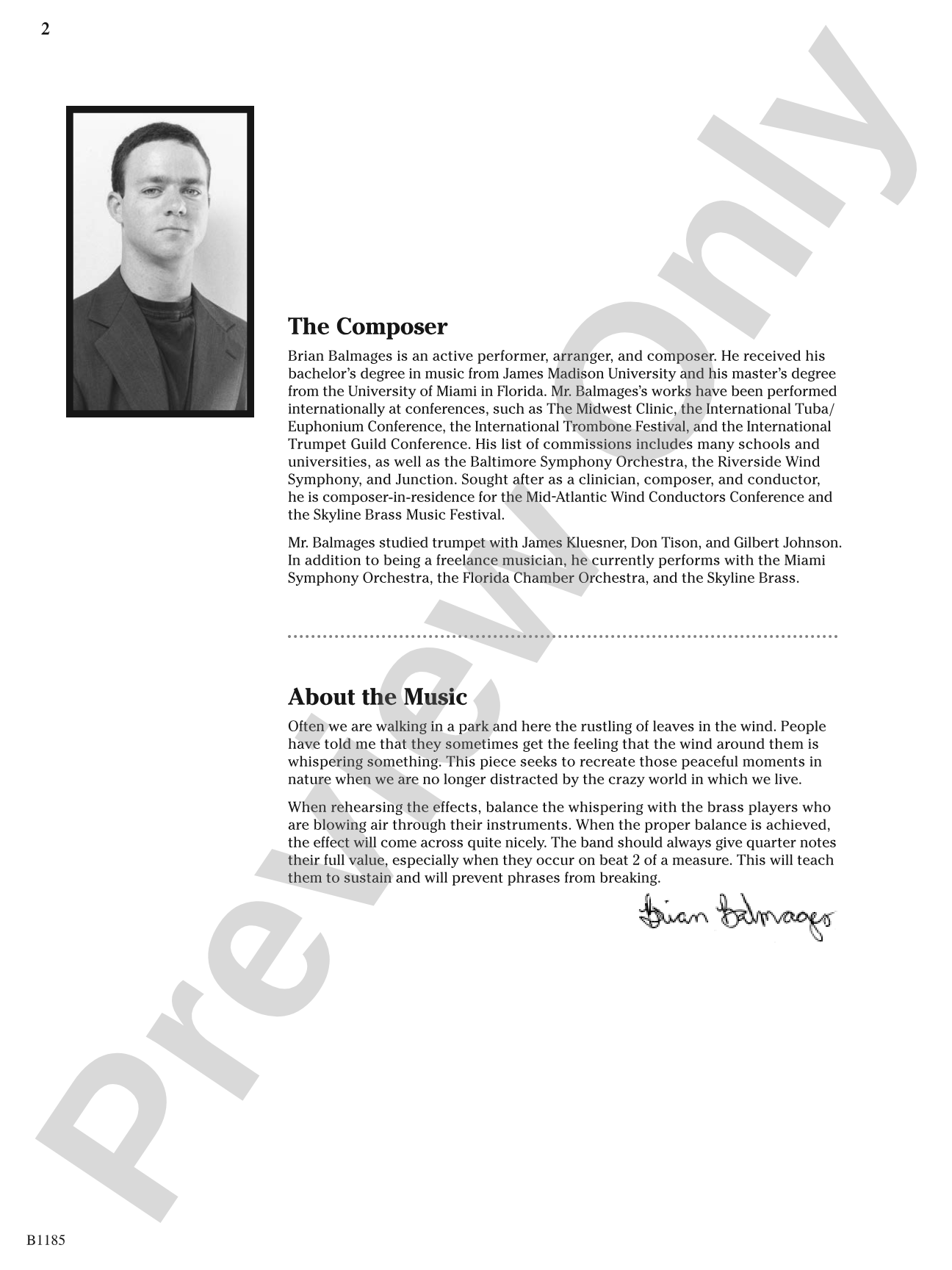 Whispering Winds: Concert Band Conductor Score & Parts