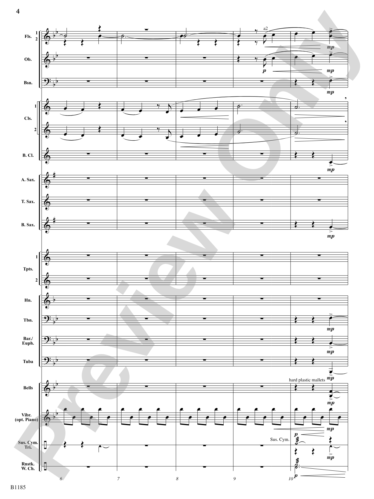 Whispering Winds: Concert Band Conductor Score & Parts