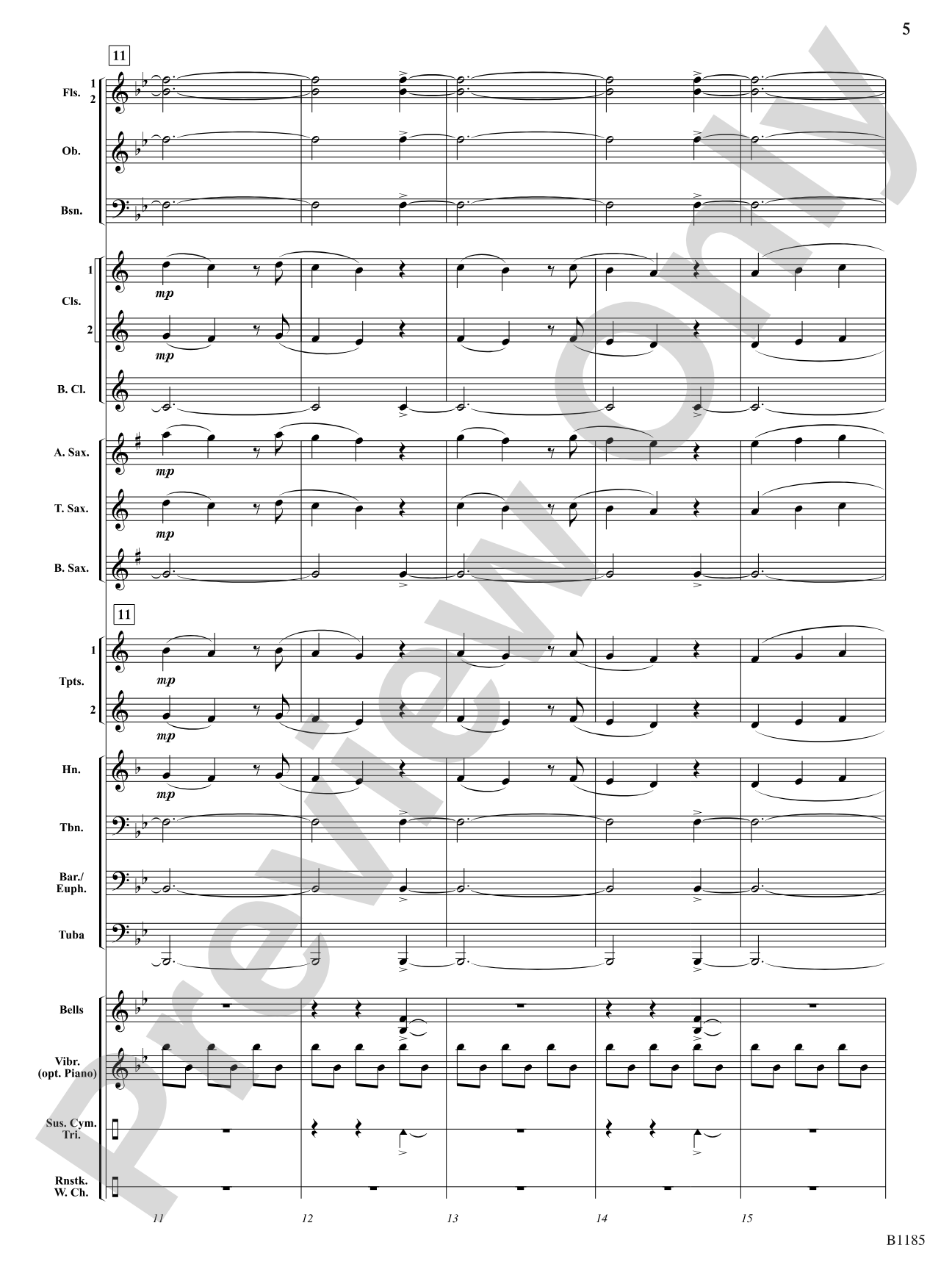 Whispering Winds: Concert Band Conductor Score & Parts