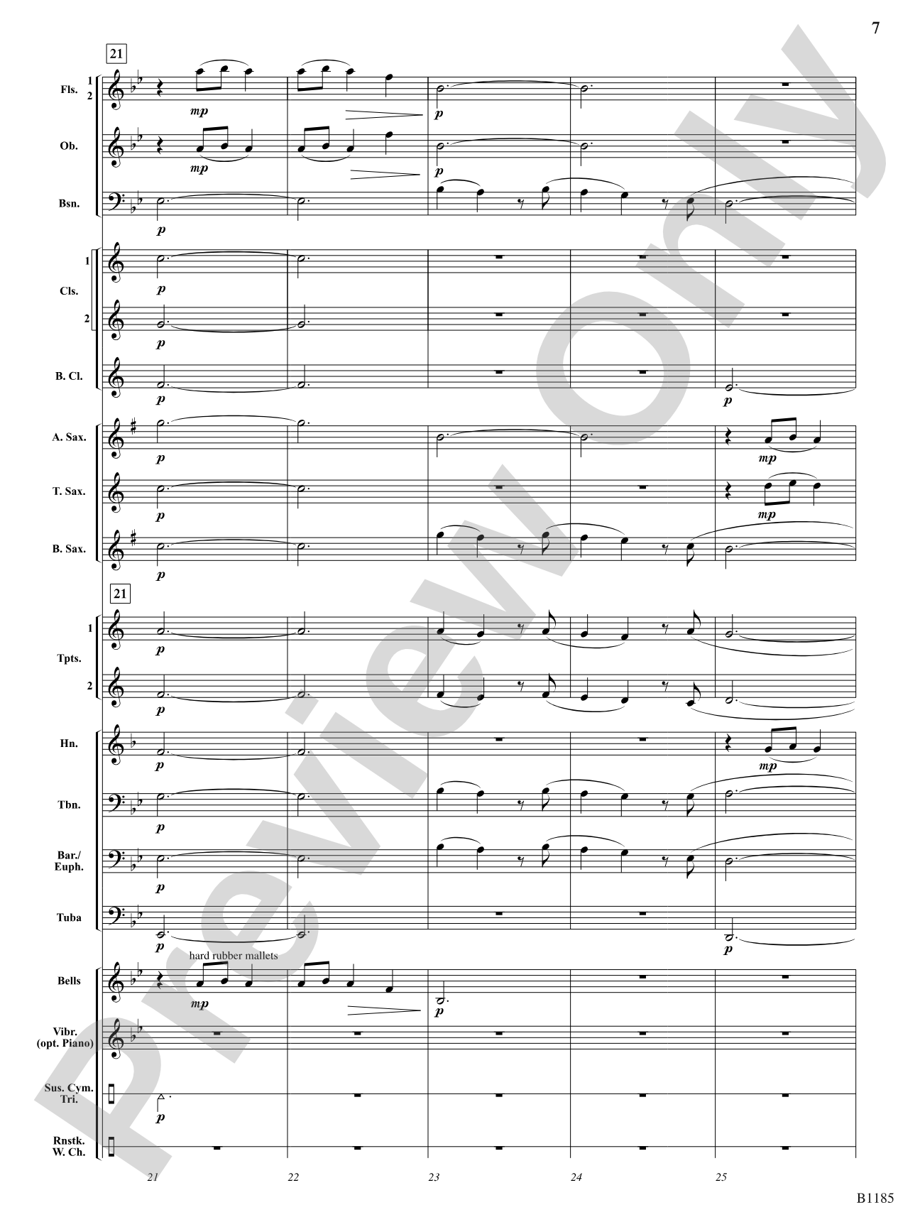 Whispering Winds: Concert Band Conductor Score & Parts